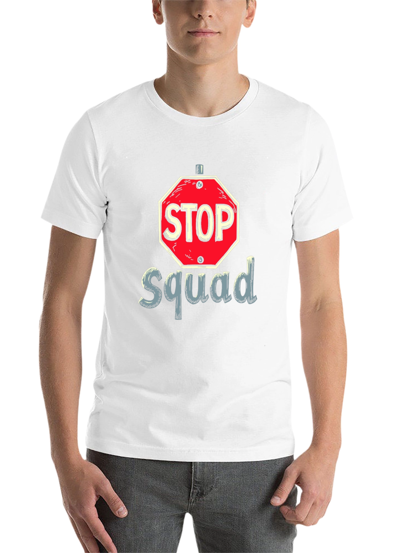 Black Stop Squad Graphic Tee - Men's Black T-Shirt view 14