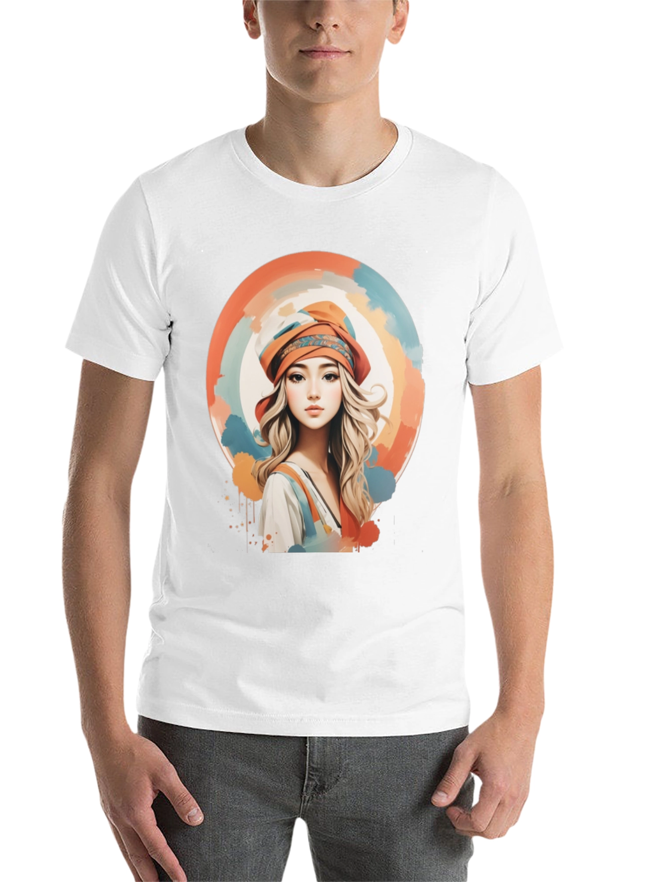 Black Woman Portrait Graphic Tee - Artistic Watercolor Design view 14
