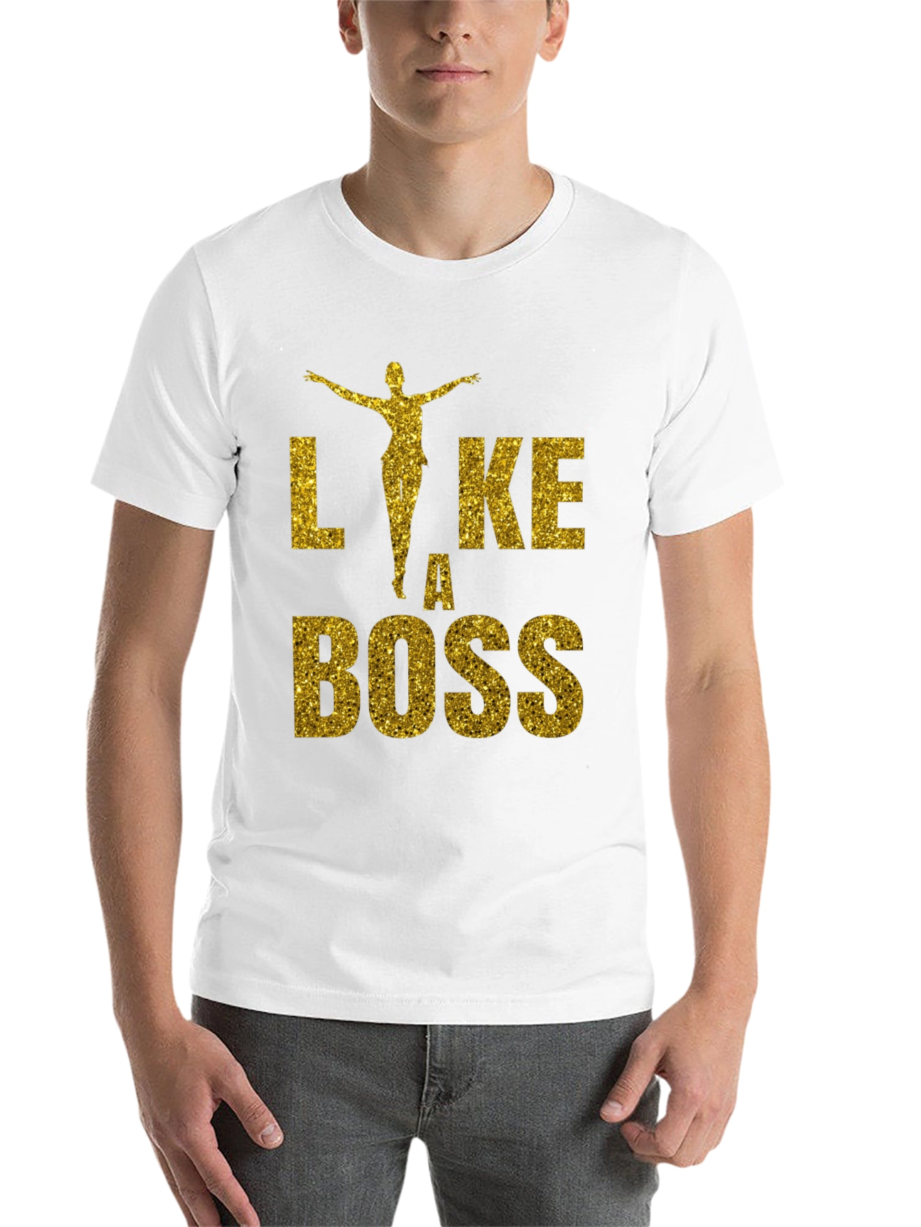 Black Like A Boss Glitter Graphic T-Shirt view 14