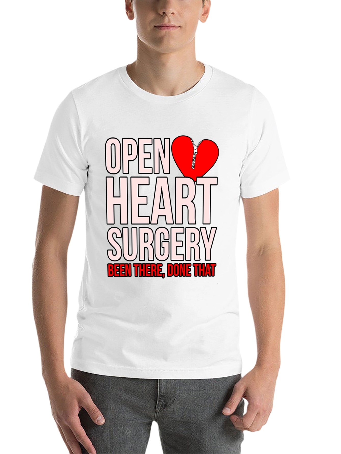 Black Open Heart Surgery Been There Done That T-Shirt view 14