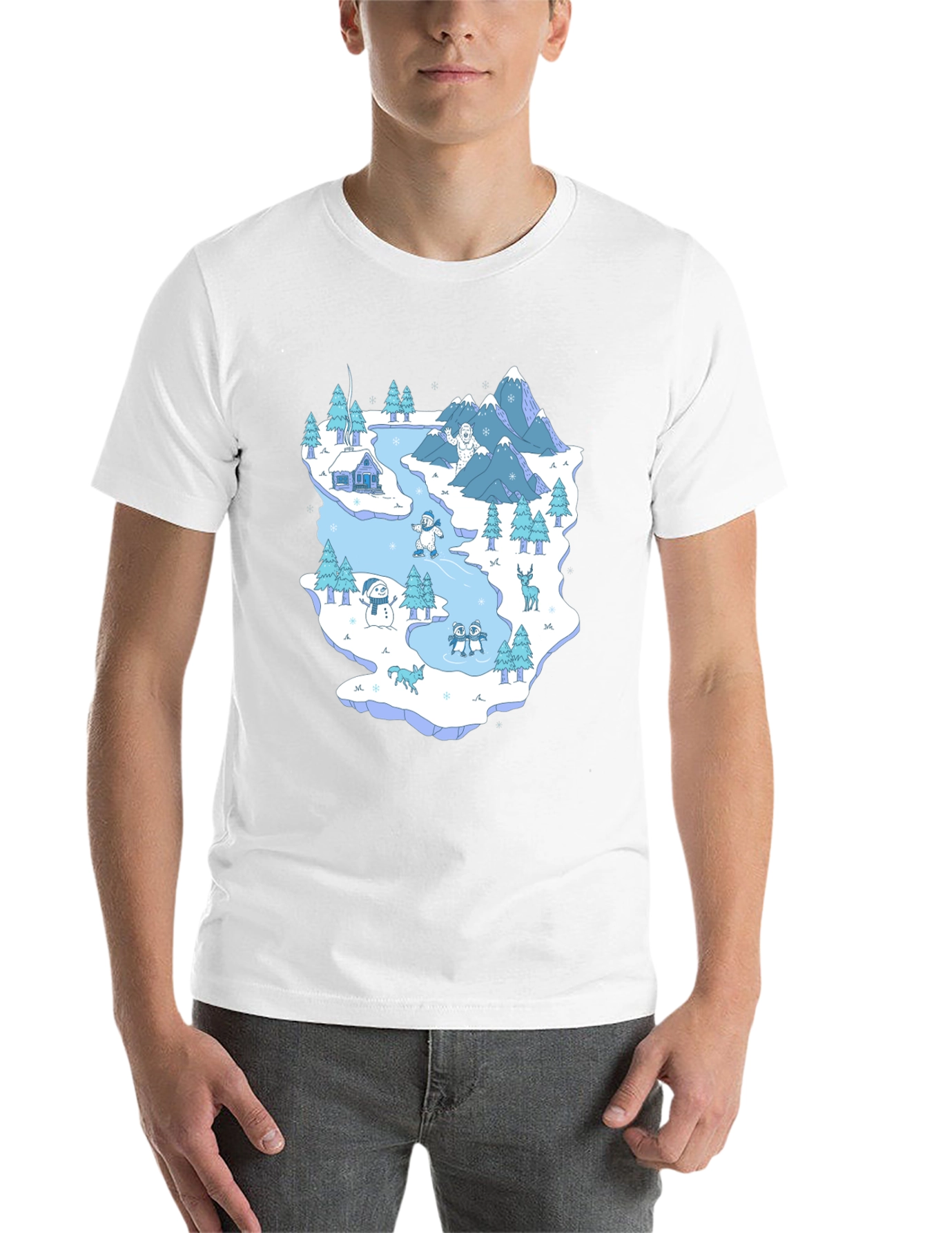 Black Winter Wonderland Graphic T-Shirt view 14