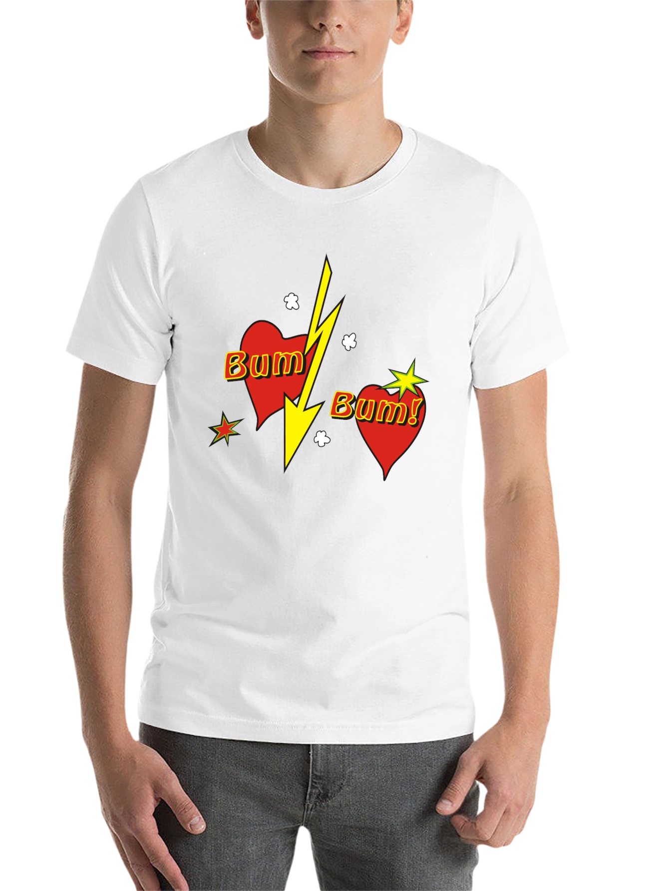 Black Bum! Heart Graphic Black T-Shirt view 14