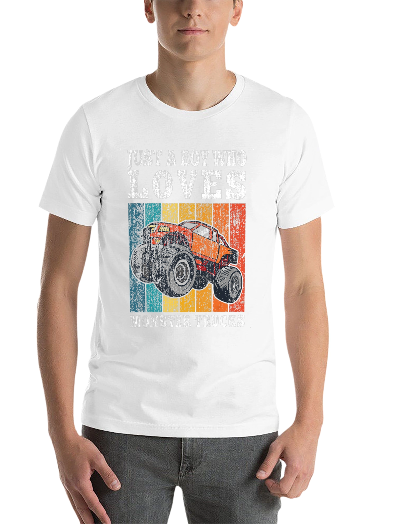 Black Monster Truck Lover Graphic Tee view 14