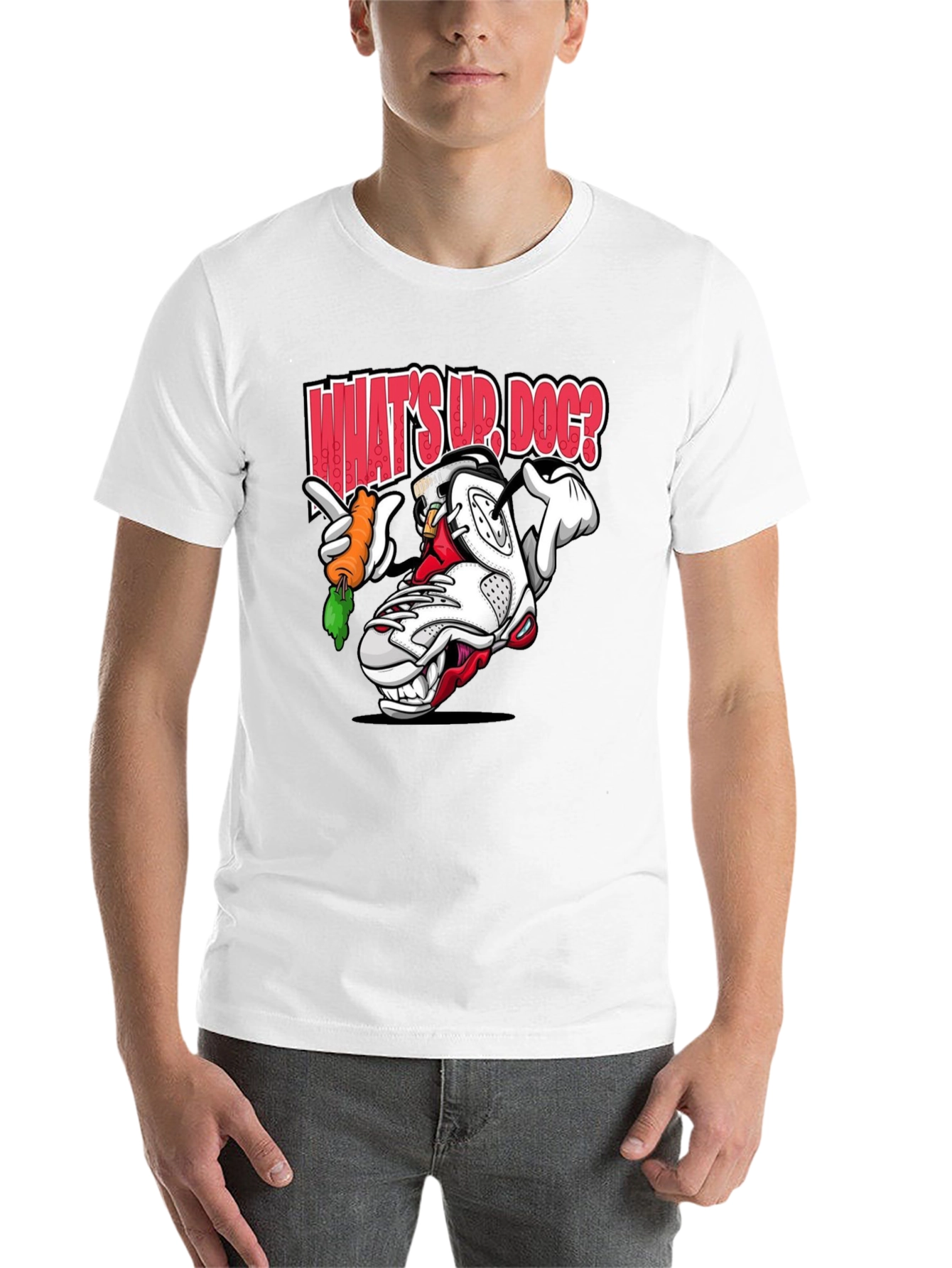 Black Cartoon Sneaker Graphic T-Shirt - What's Up, Dog? view 14