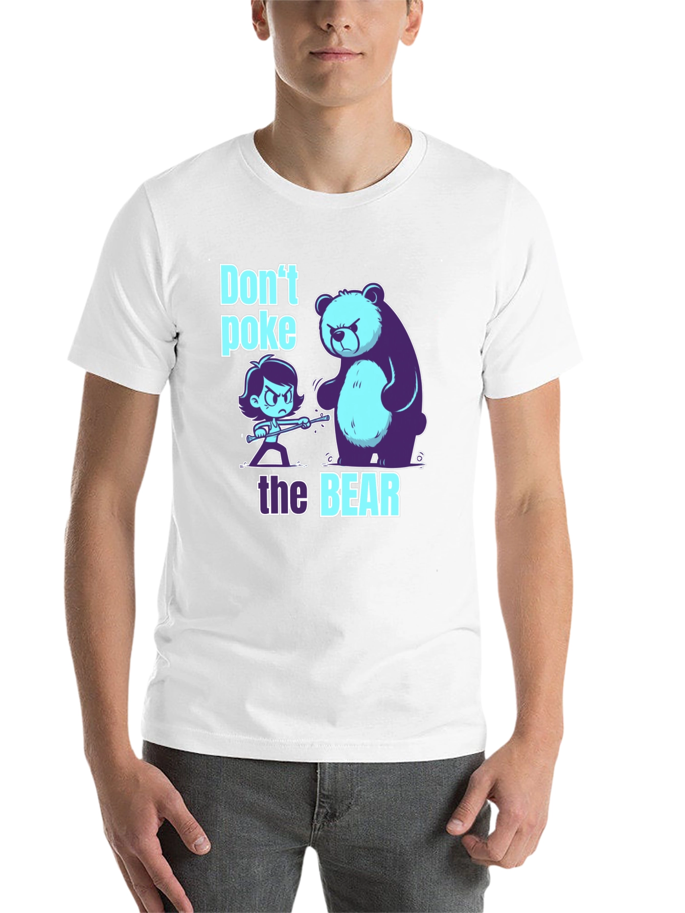 Black Don't Poke the Bear Graphic T-Shirt view 14