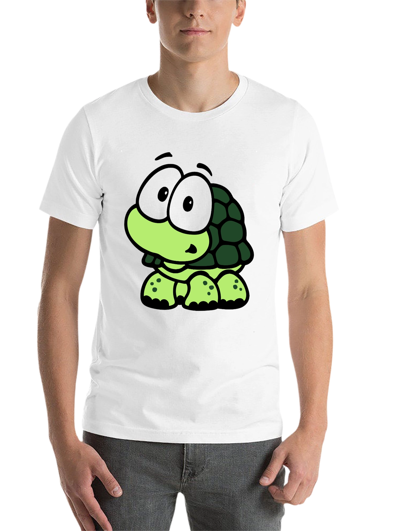 Black Cute Cartoon Turtle Graphic Black T-Shirt view 14