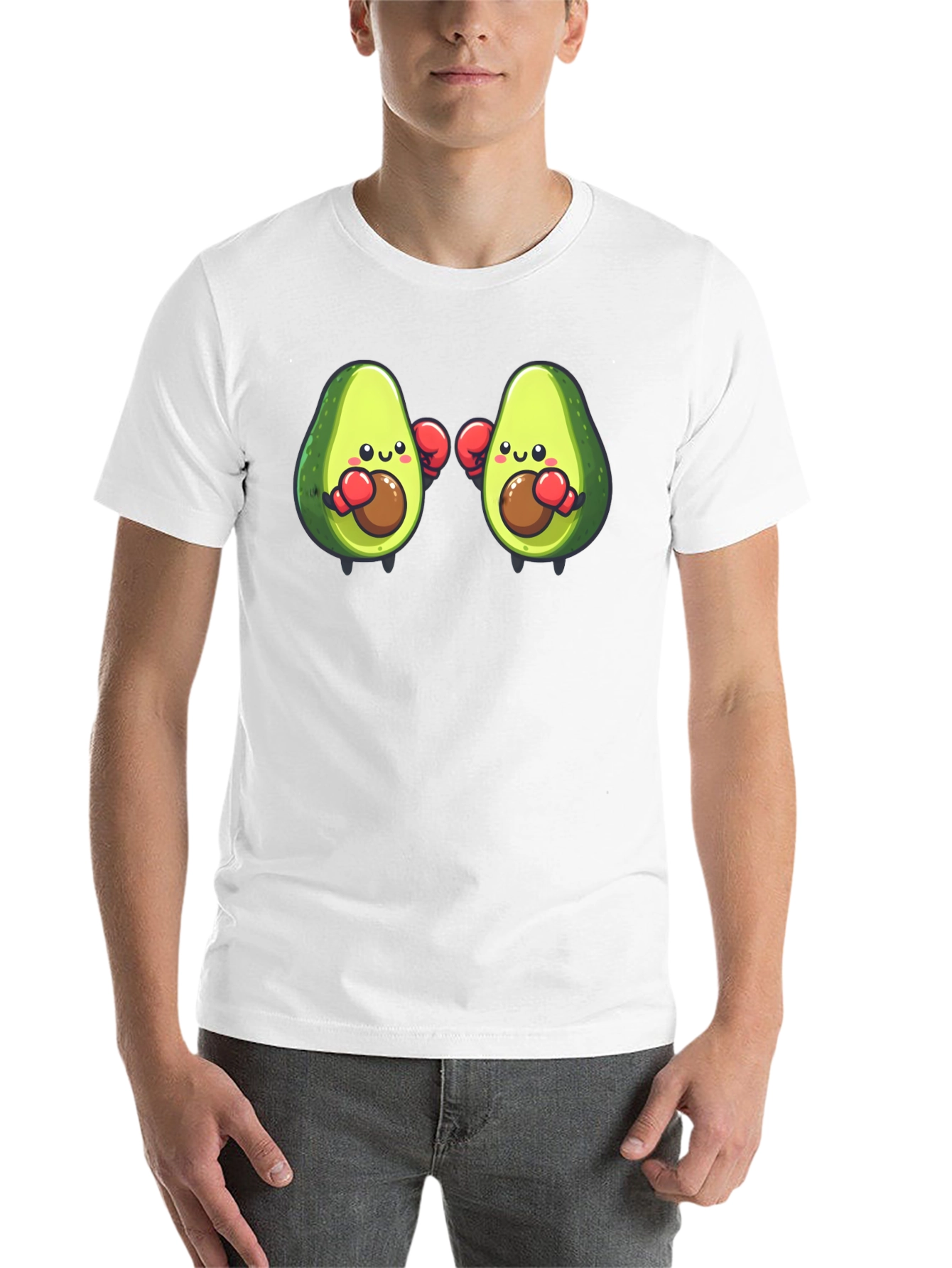 Black Avocado Boxer T-Shirt - Funny Cartoon Tee view 14