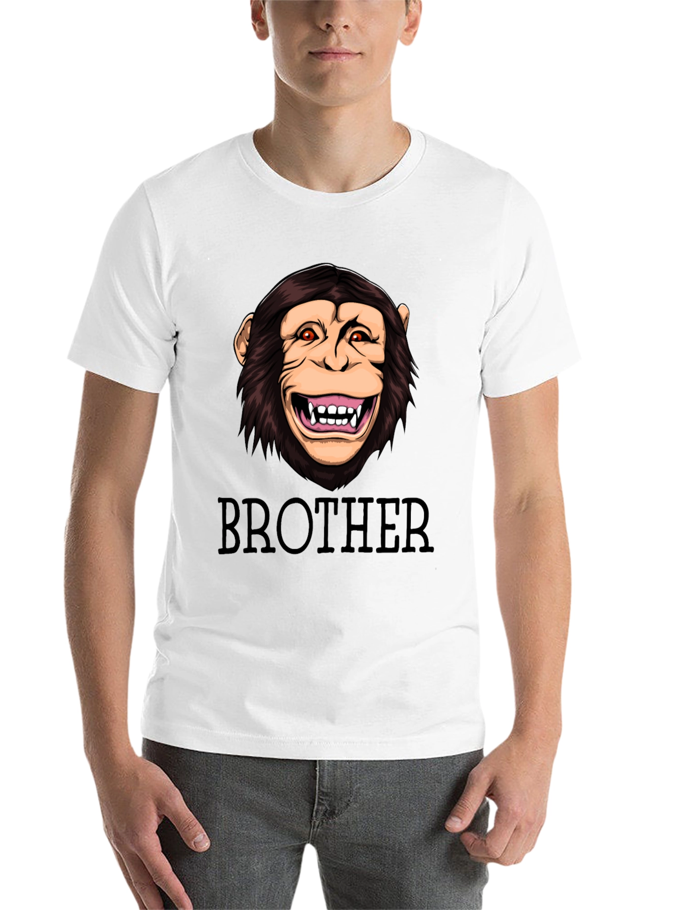 Black Brother Monkey Graphic T-Shirt view 14