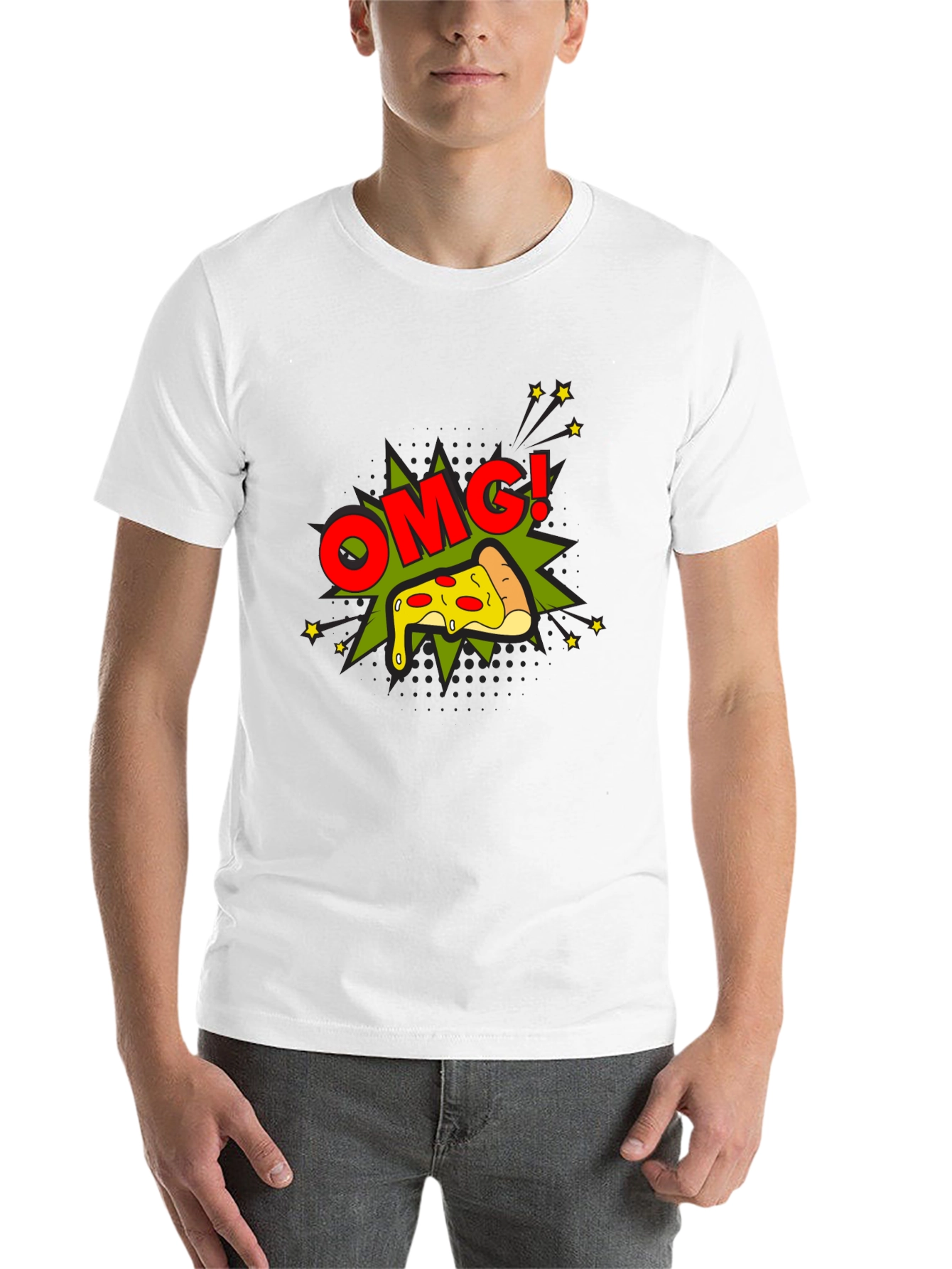 OMG! Pizza Graphic Tee - Casual Comfort - 14