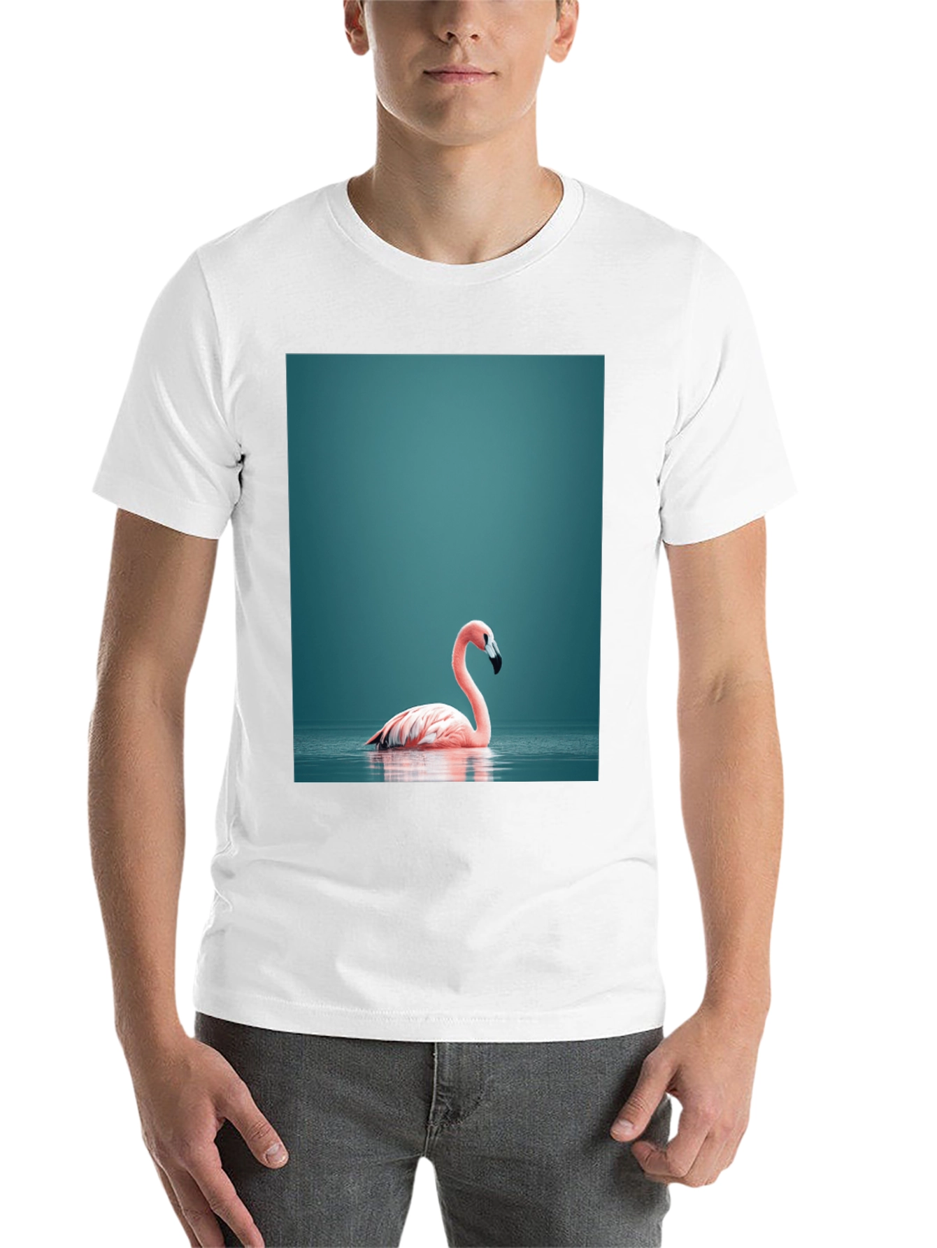 Black Flamingo Graphic Tee - Stylish Black Cotton T-Shirt view 14