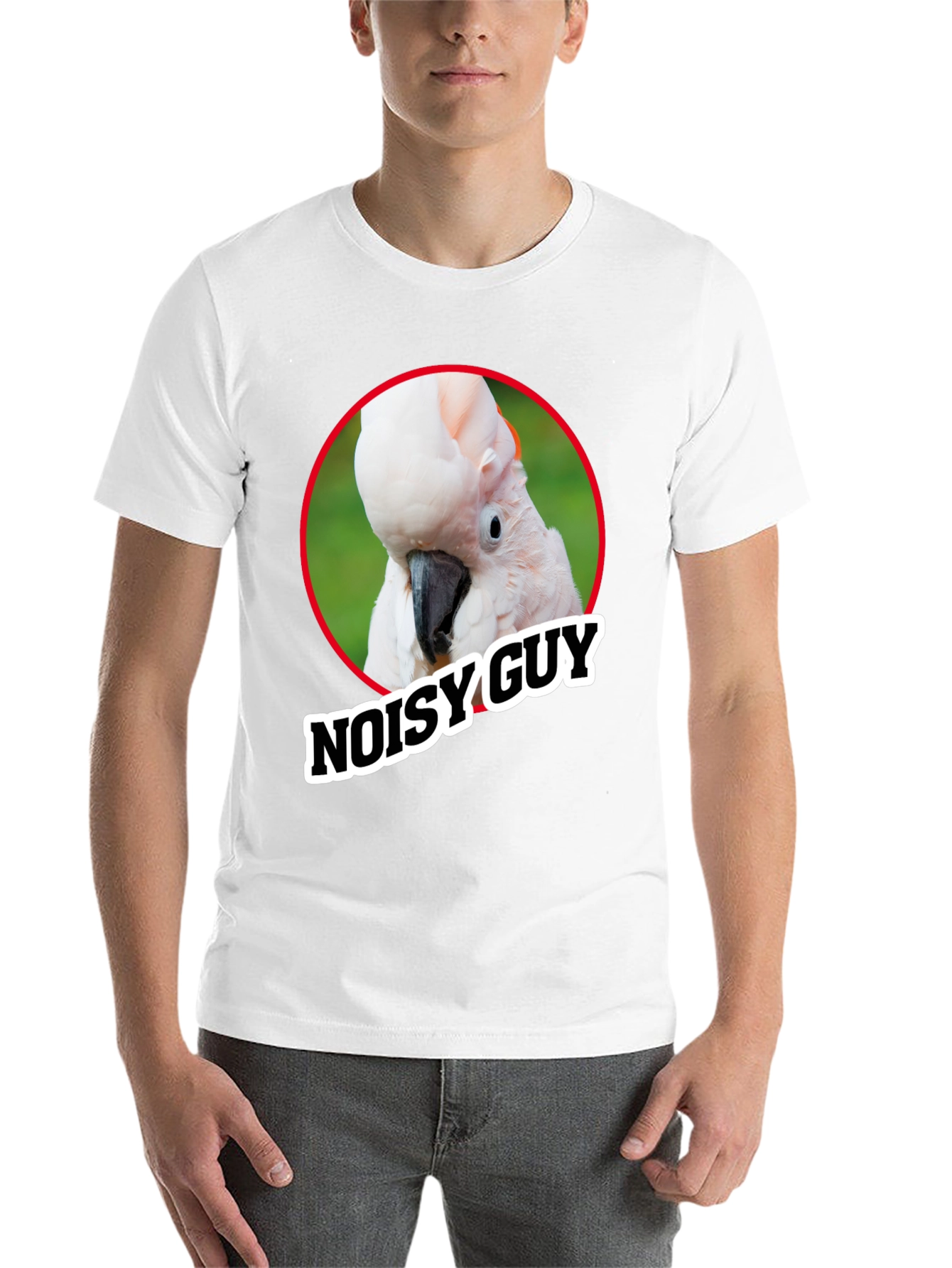 Black Noisy Guy Parrot Graphic Tee - Unique Bird Lover Shirt view 14