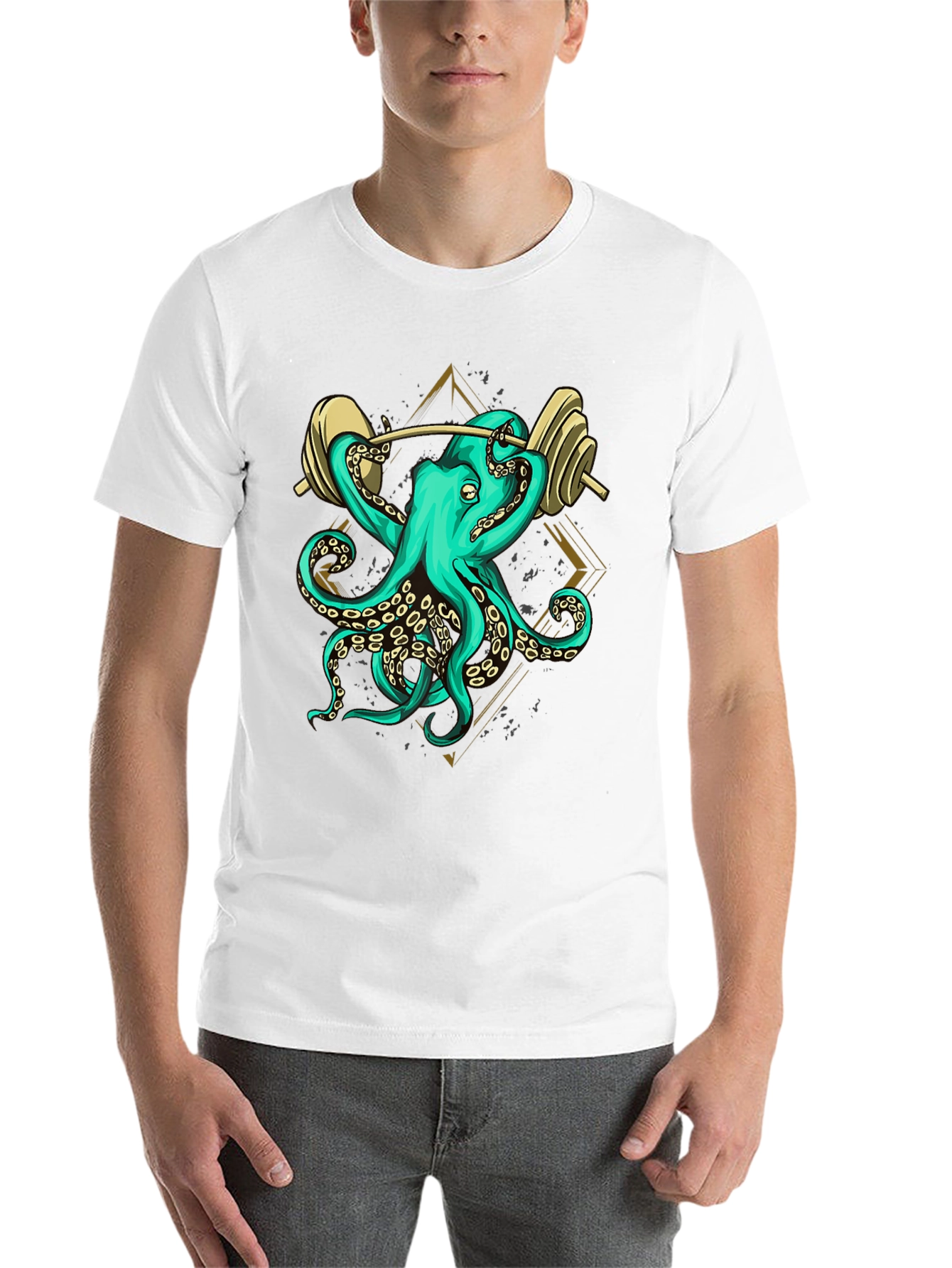 Octopus Lifting Weights Graphic Tee - 14