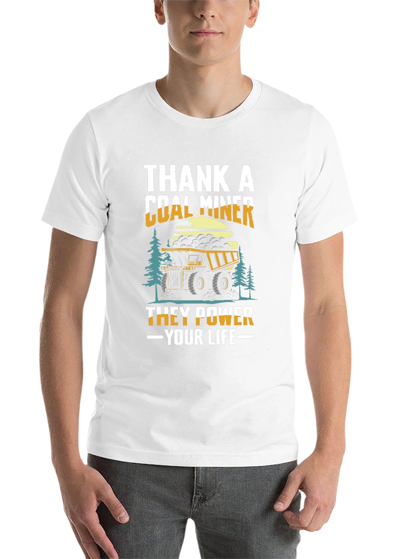 Black Thank A Coal Miner T-Shirt view 14