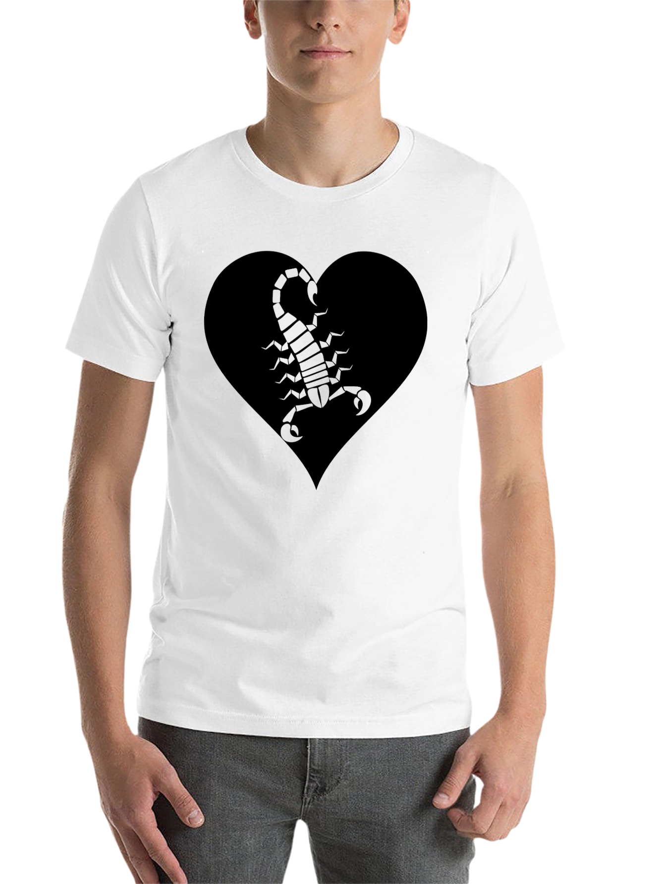 Black Heart Scorpion Graphic Tee - Black view 14