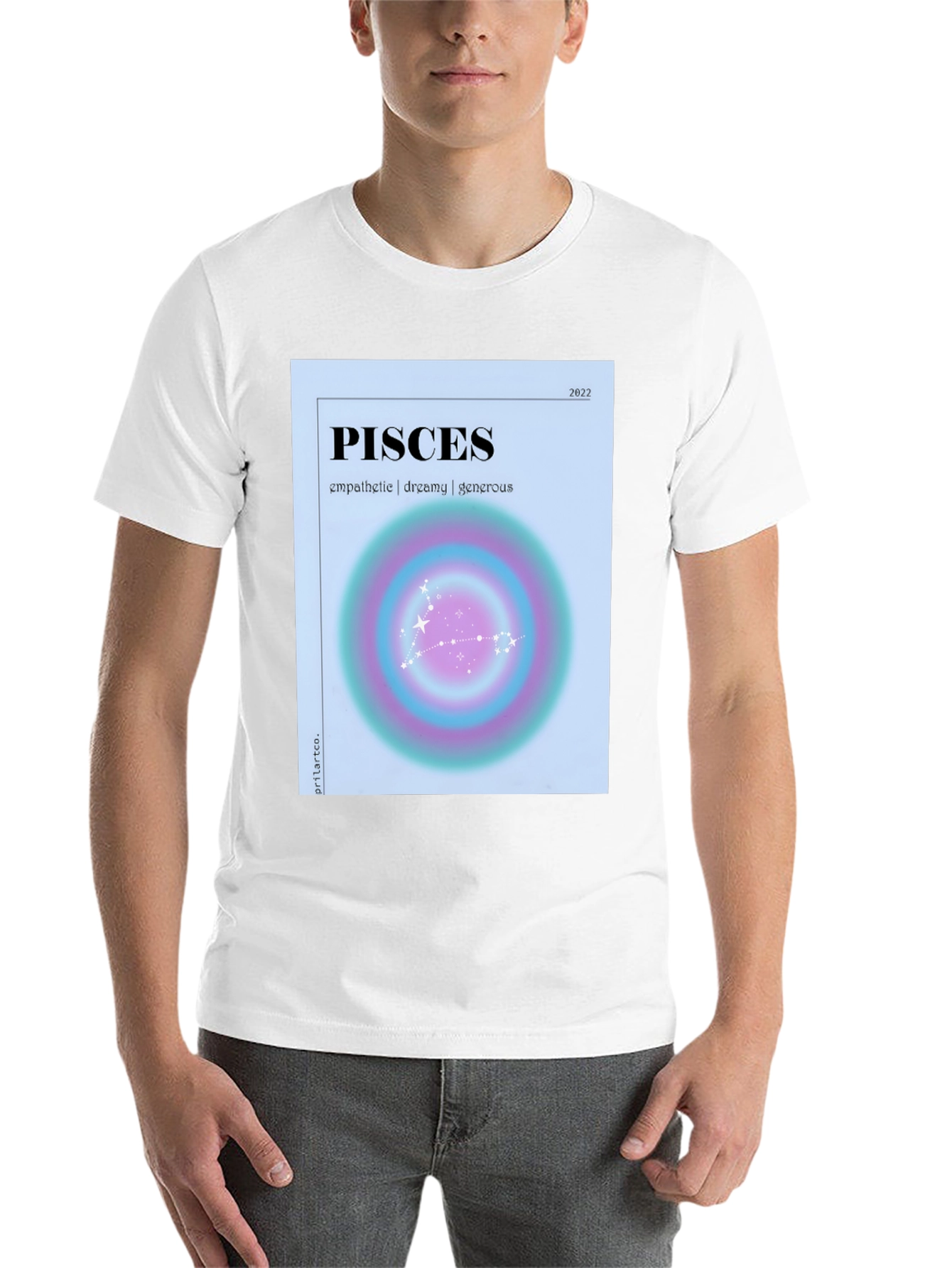Black Pisces Zodiac Graphic T-Shirt - Empathetic Dreamy Generous view 14