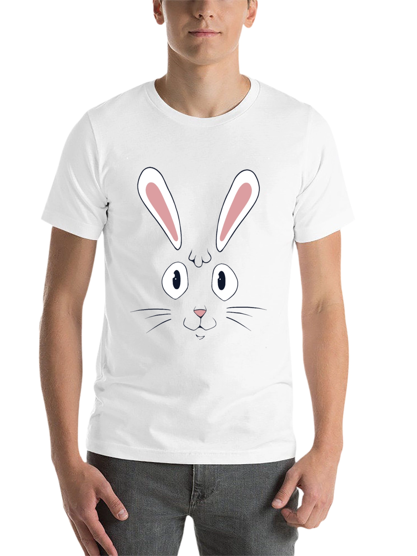 Black Bunny Face Graphic Tee view 14