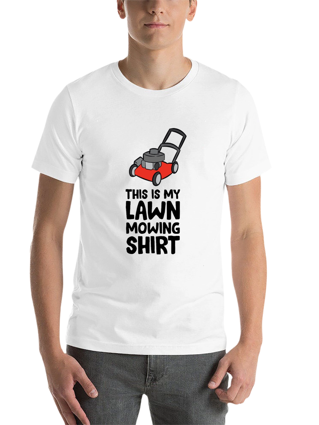 Black Lawn Mowing Shirt - Funny Mower Graphic Tee view 14