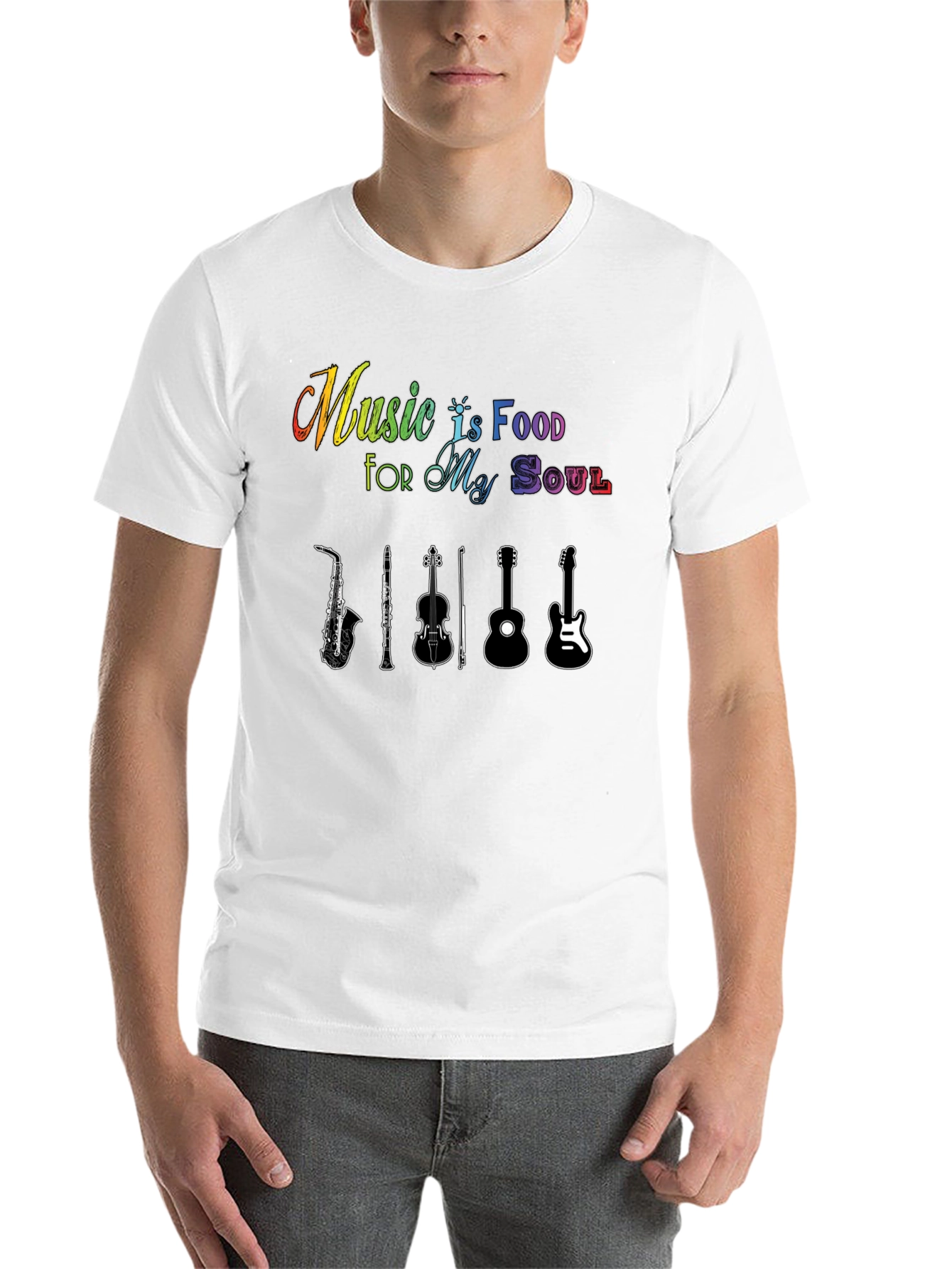 Black Music Is Food For My Soul Black T-Shirt view 14