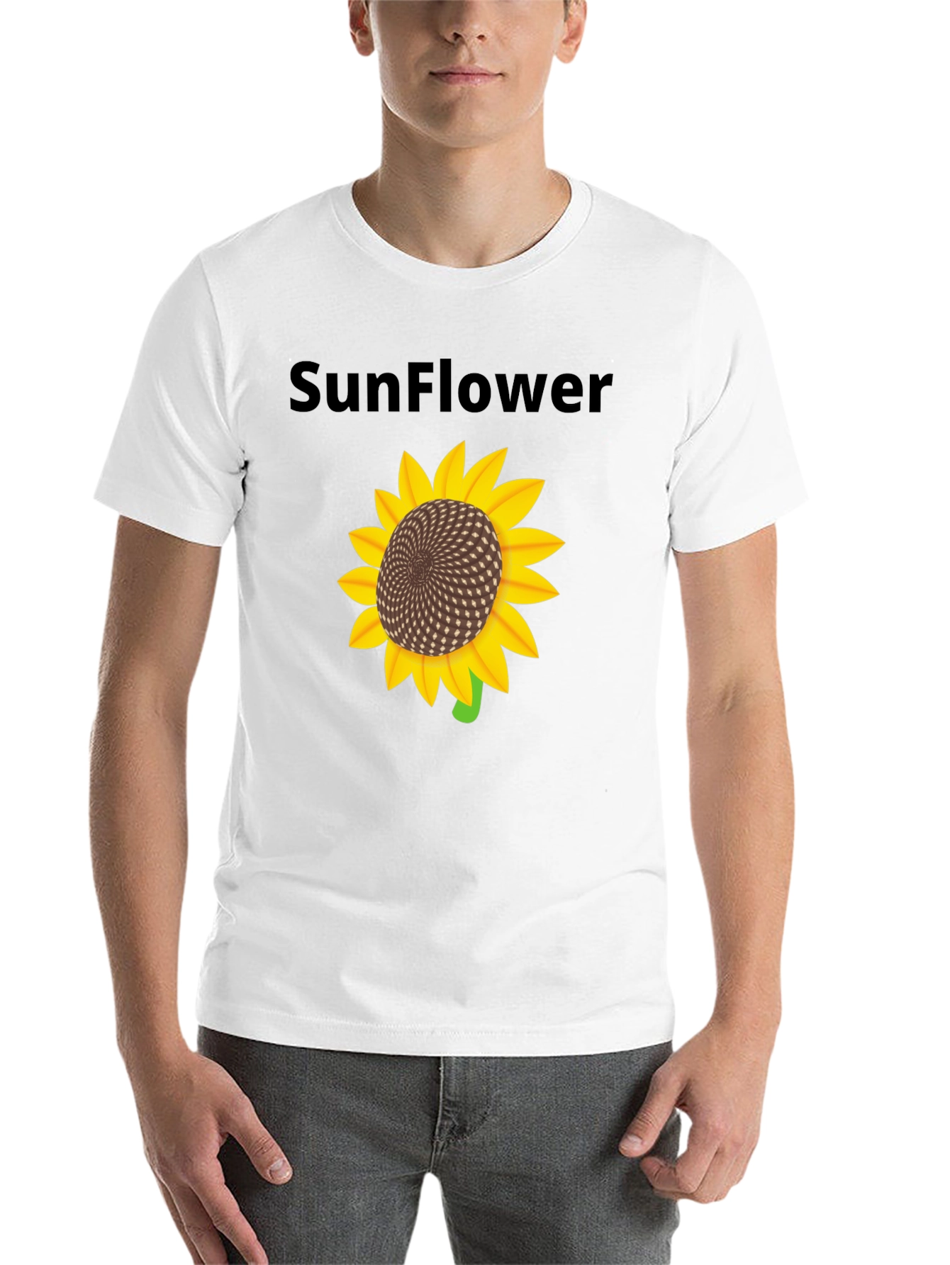 Black Sunflower Graphic T-Shirt - Black Cotton Blend view 14