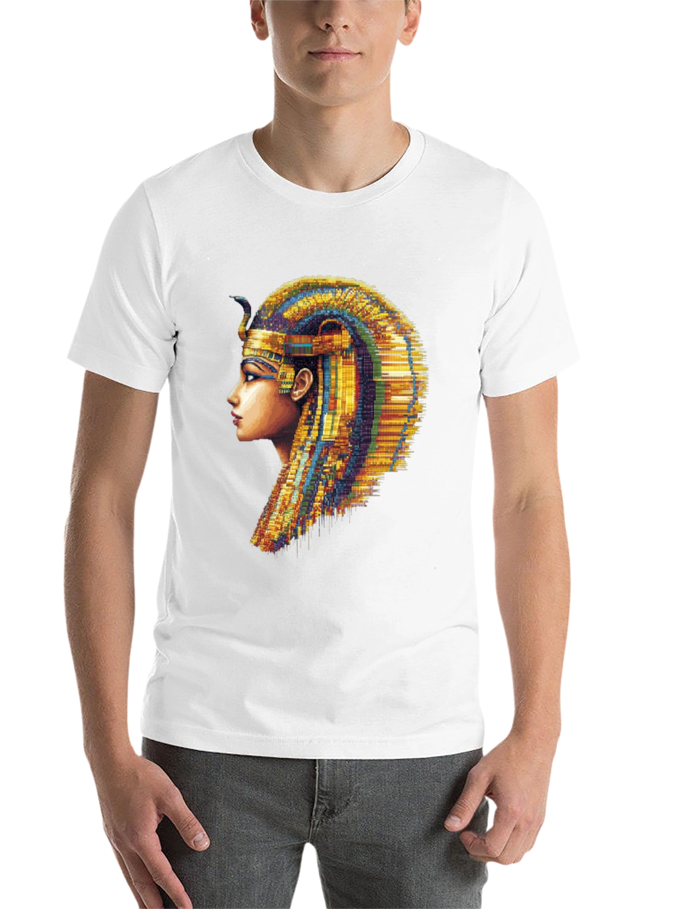 Black Egyptian Queen Graphic Tee - Men's Black T-Shirt view 14