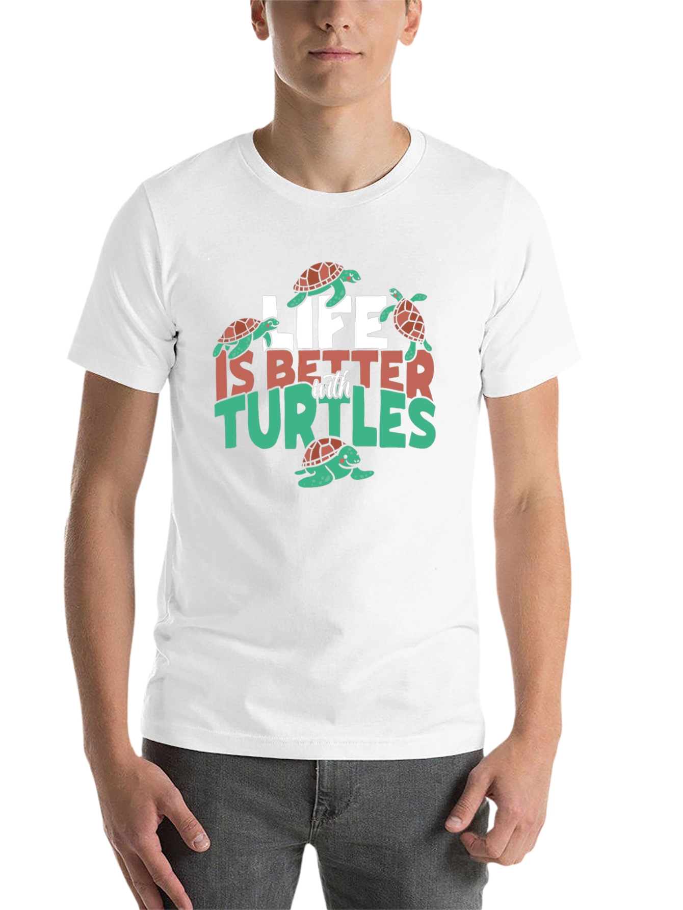 Black Life is Better with Turtles Graphic Tee view 14
