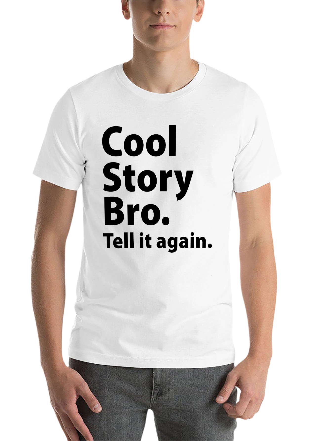 Black Cool Story Bro T-Shirt - Sarcastic Funny Tee view 14