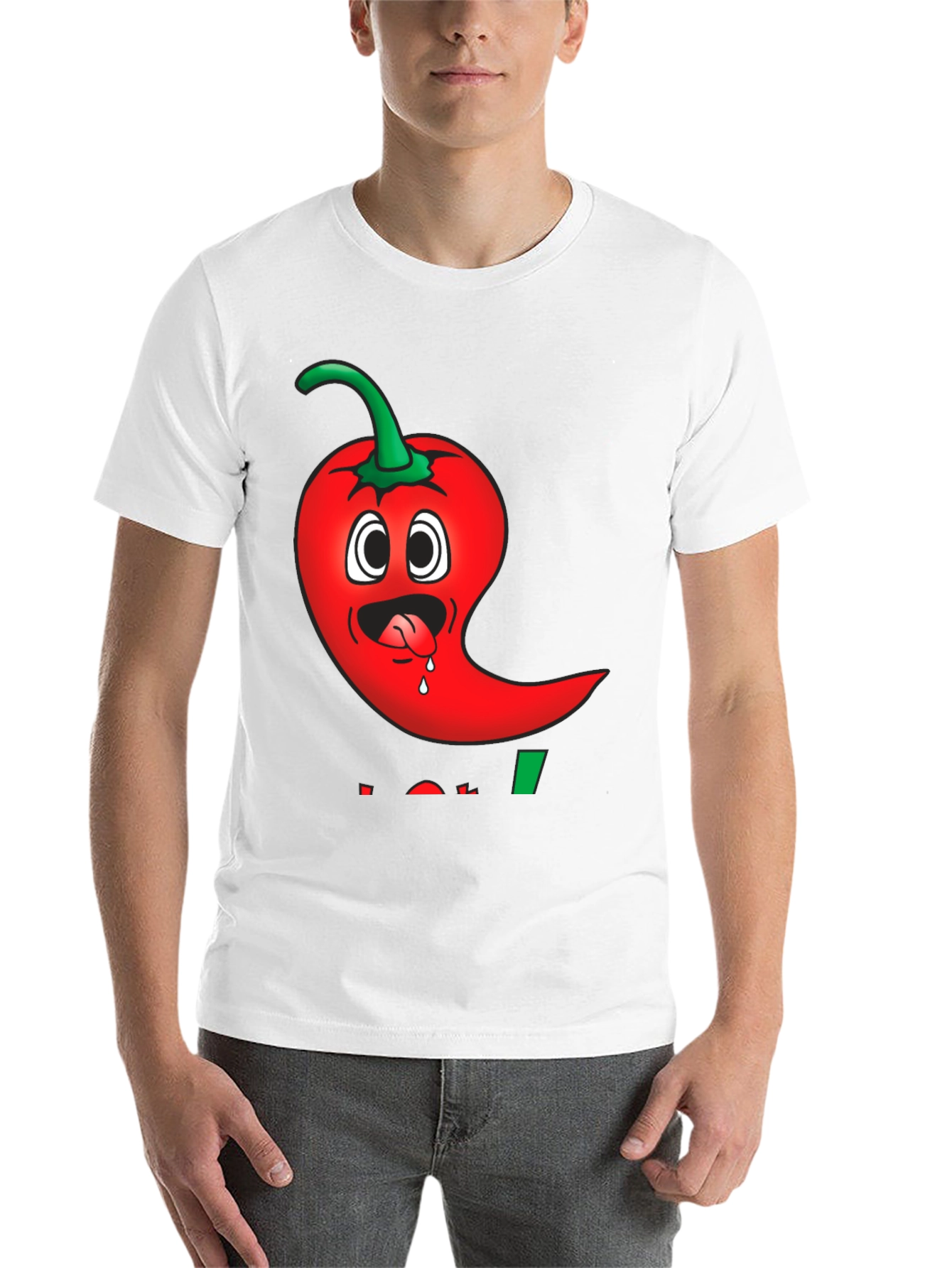 Black Spicy Pepper Cartoon Graphic Tee - Black view 14