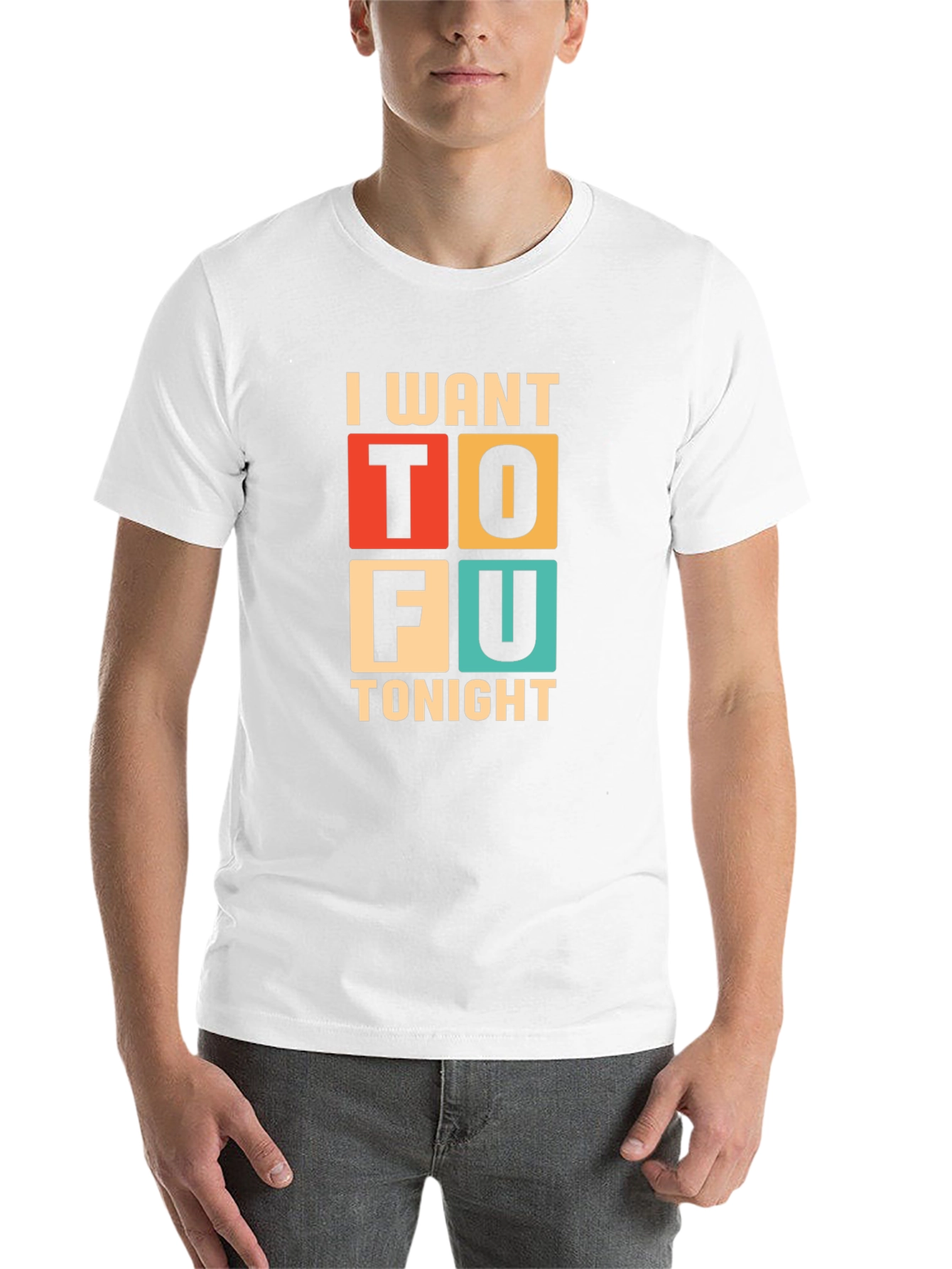 Black I Want Tofu Tonight Graphic Tee - Trendy Vegan Style view 14