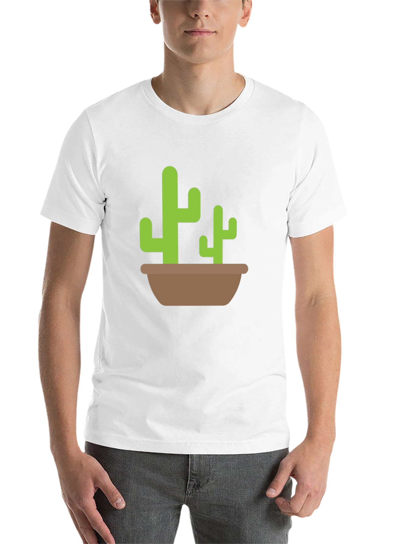 Black Cactus Graphic Tee - Black Casual T-Shirt view 14
