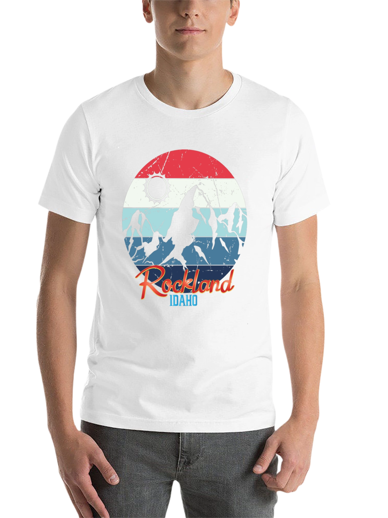 Black Rockland Idaho Mountain T-Shirt view 14