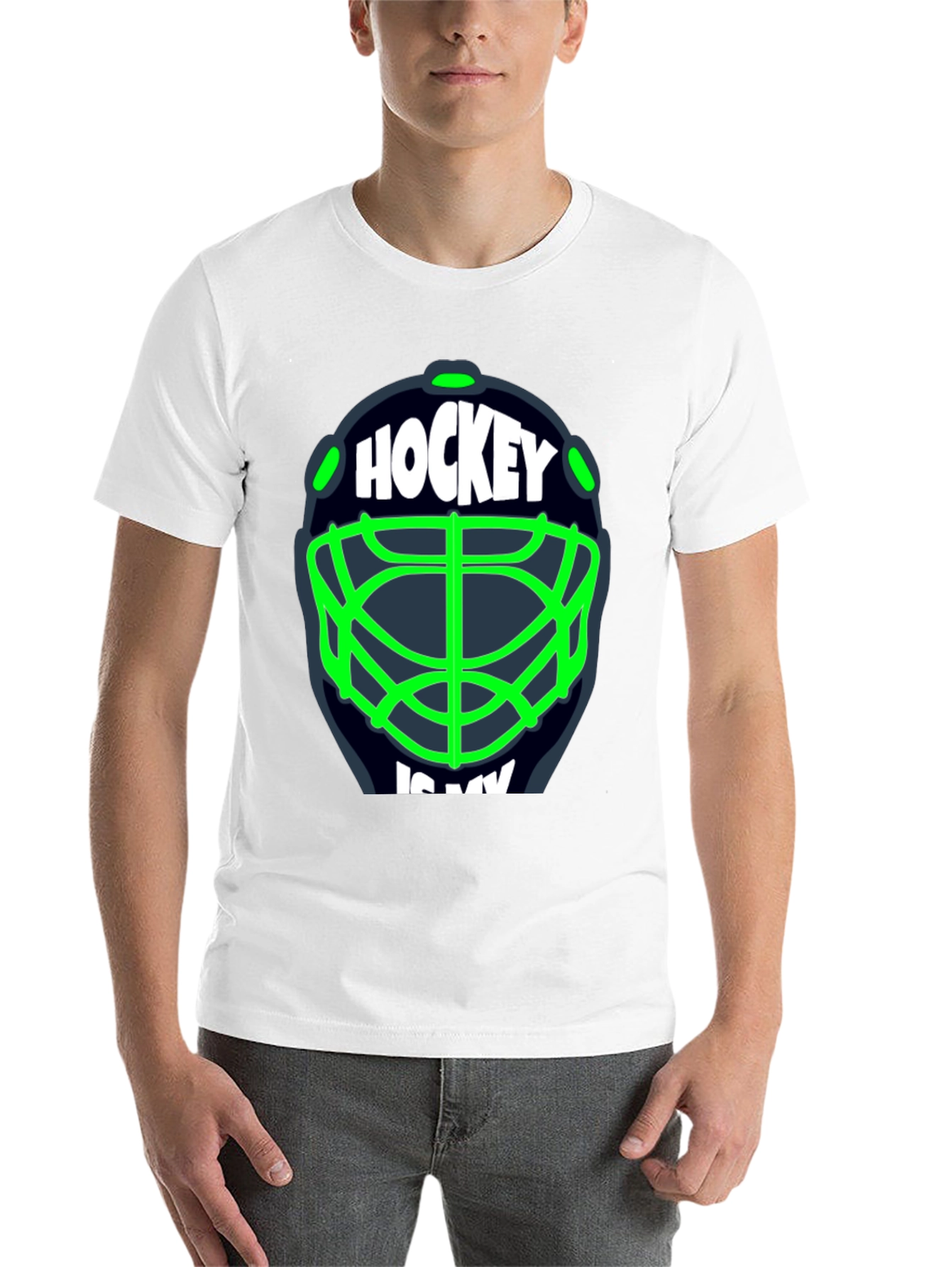 Black Hockey Is My... T-Shirt - Black view 14