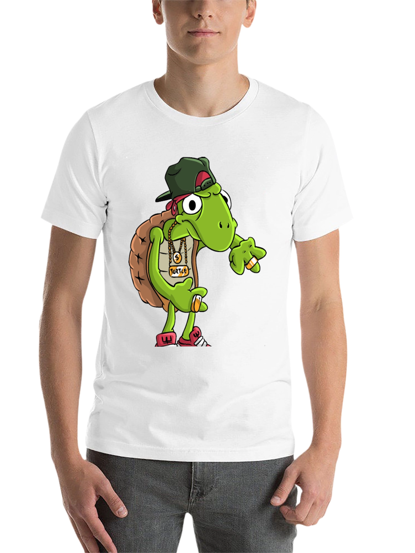 Black Gangster Turtle Graphic Tee view 14