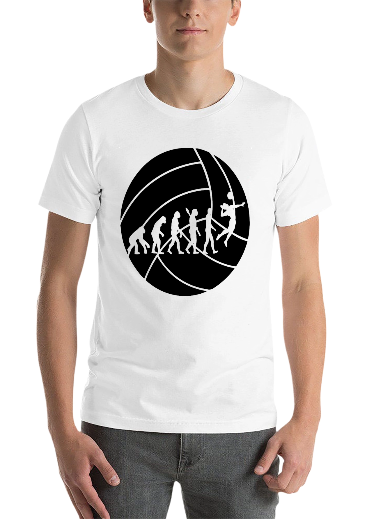 Black Volleyball Evolution Graphic Tee - Black Cotton Shirt view 14