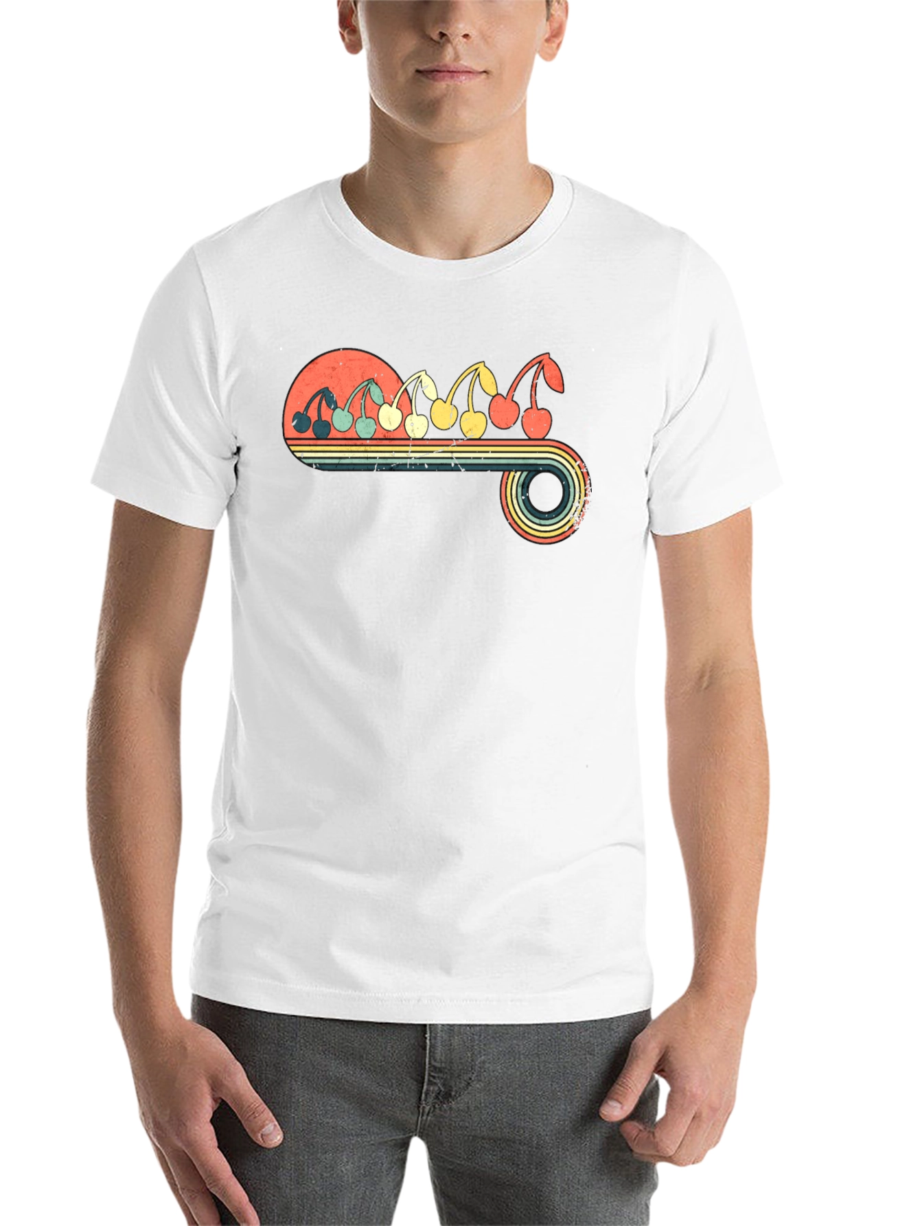 Black Retro Cherry Graphic T-Shirt view 14