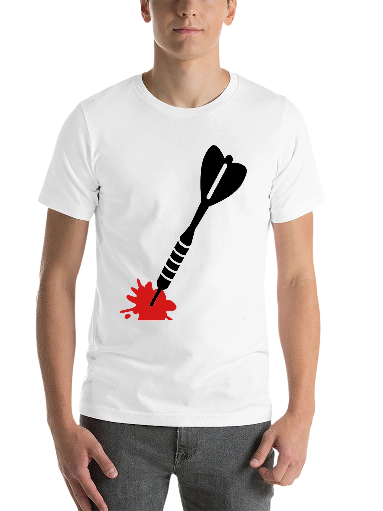 Black Dart in Blood T-Shirt - Unique Graphic Tee view 14
