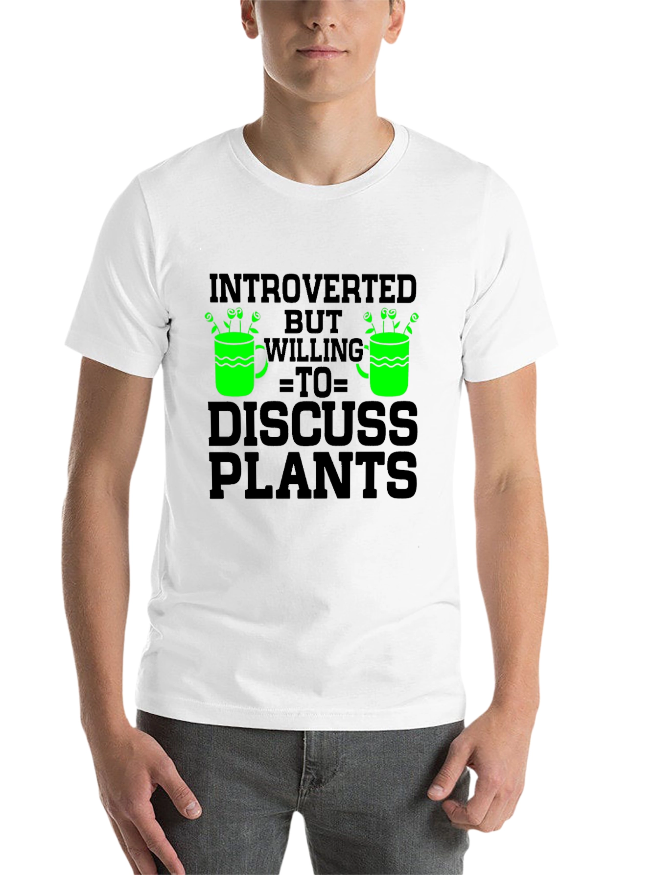 Black Introverted But Willing To Discuss Plants T-Shirt view 14