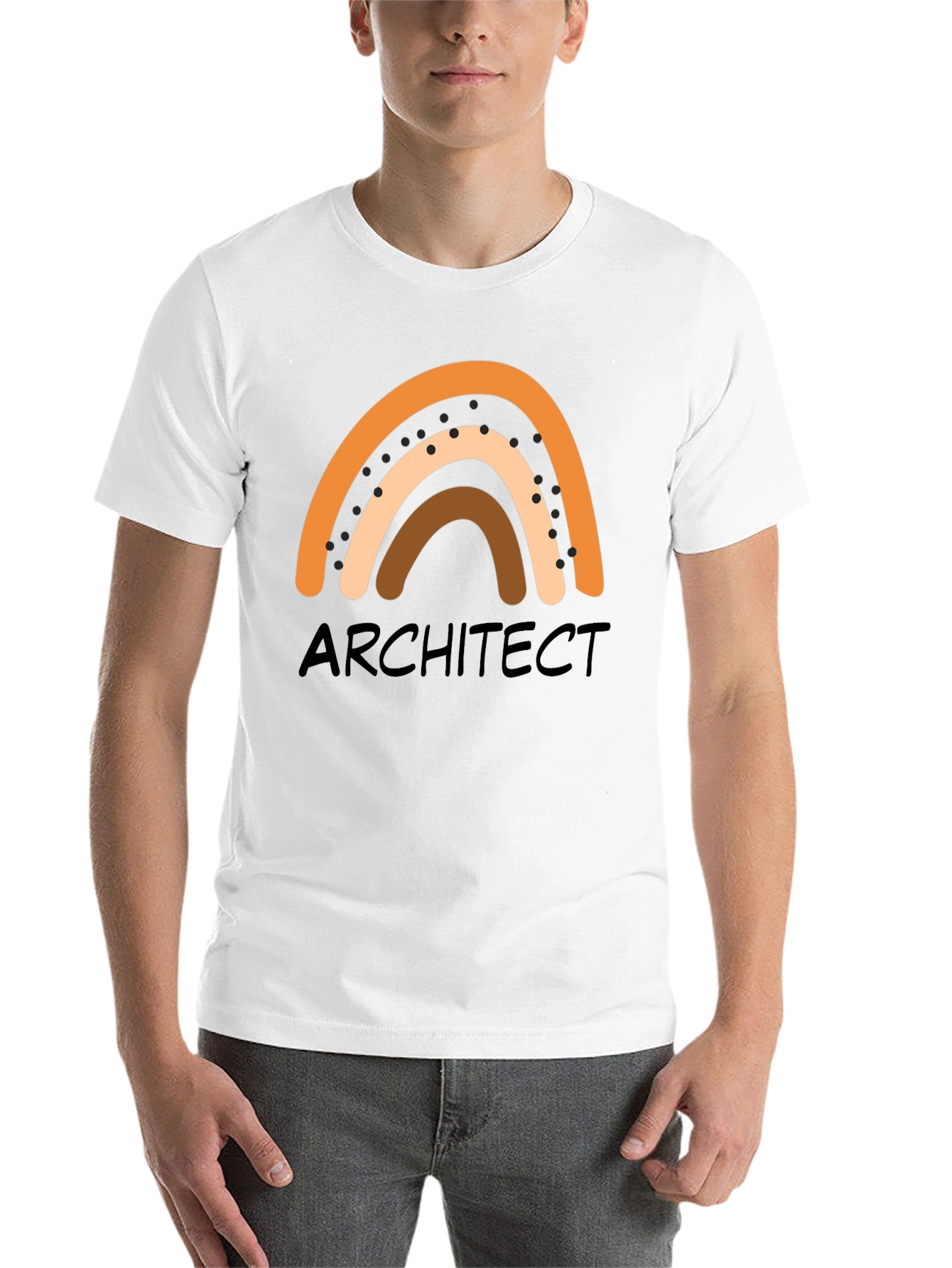 Black Architect Rainbow Graphic T-Shirt - Unisex Crew Neck view 14