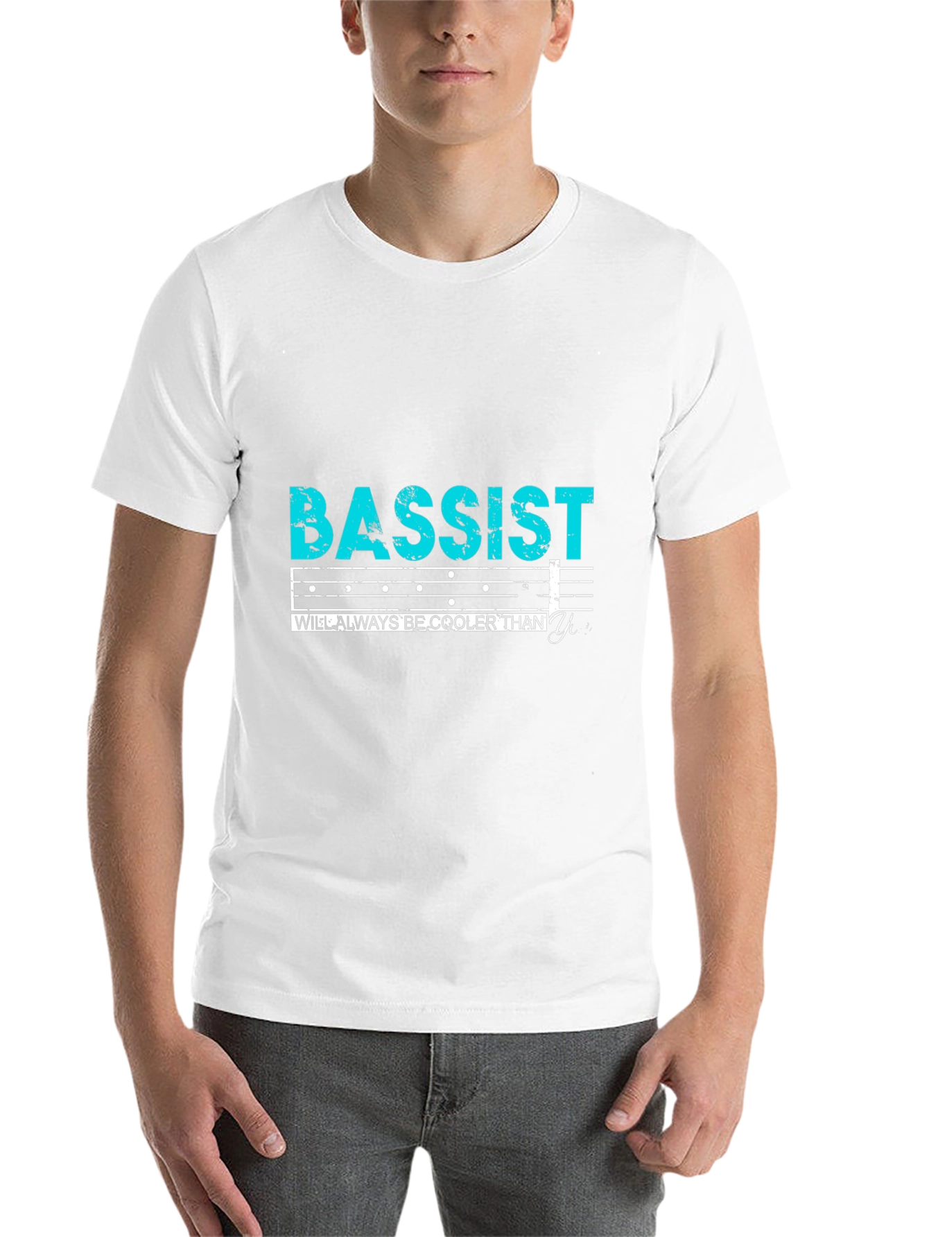 Black Cool Bassist T-Shirt - Musical Humor Tee view 14