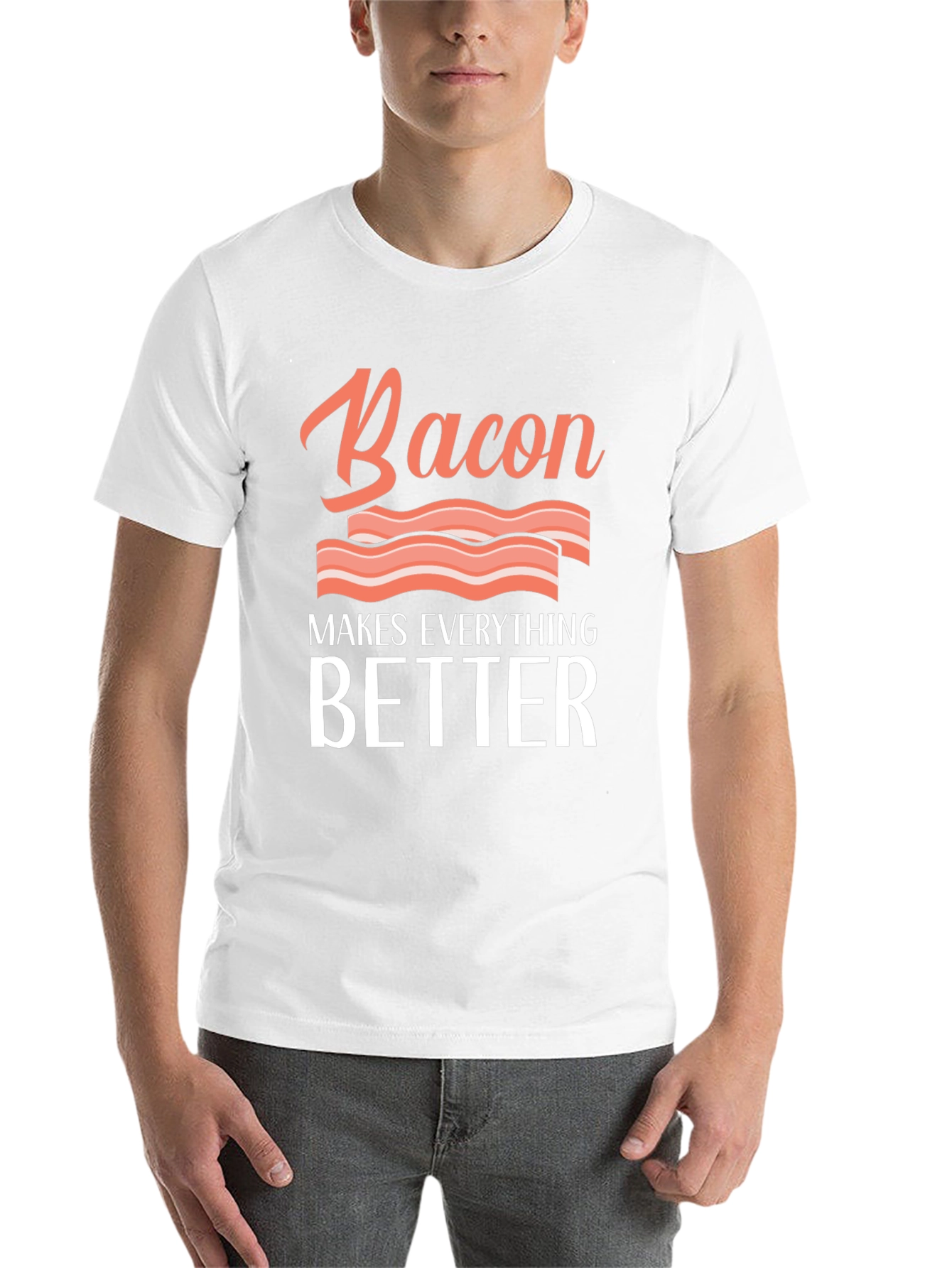 Black Bacon Makes Everything Better Graphic Tee view 14