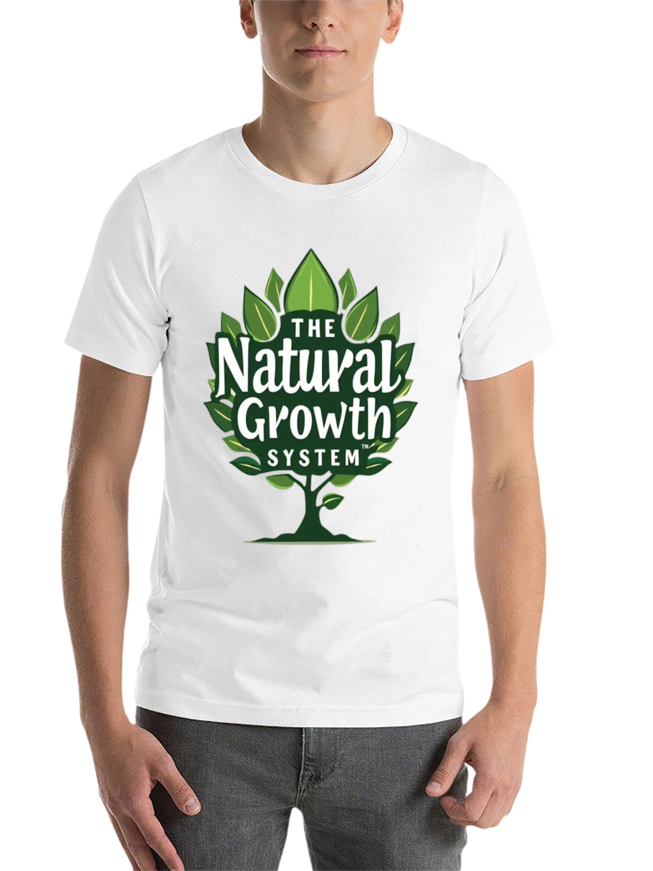Black Natural Growth System Tree Graphic Tee view 14