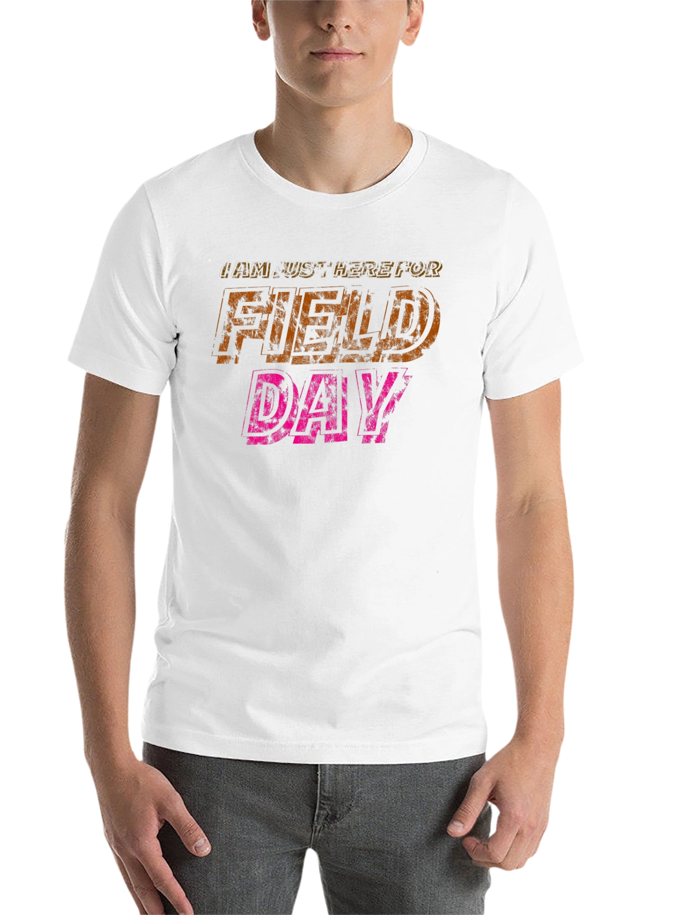 Black I'm Just Here For Field Day Black T-Shirt view 14