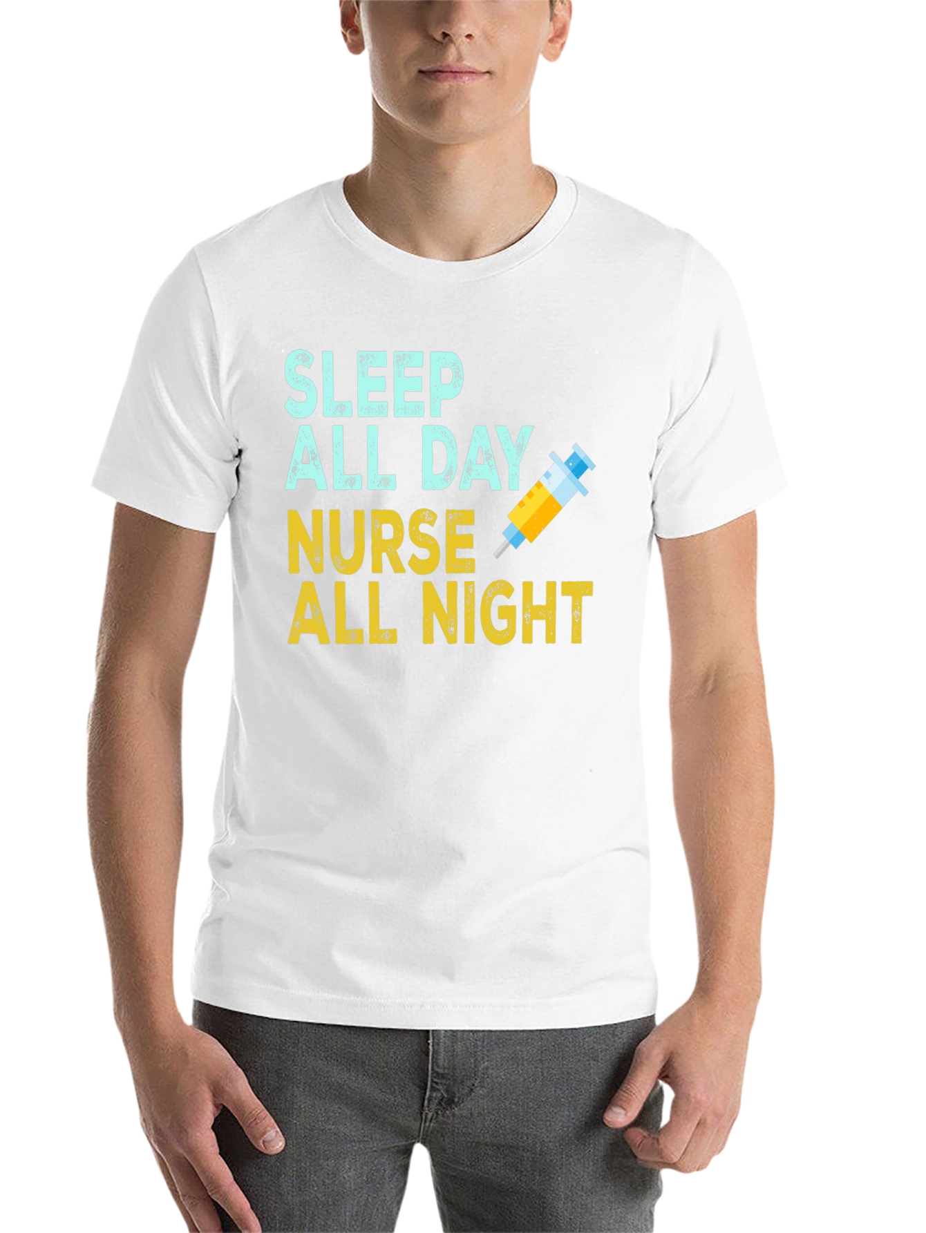 Black Nurse Sleep All Day T-Shirt view 14