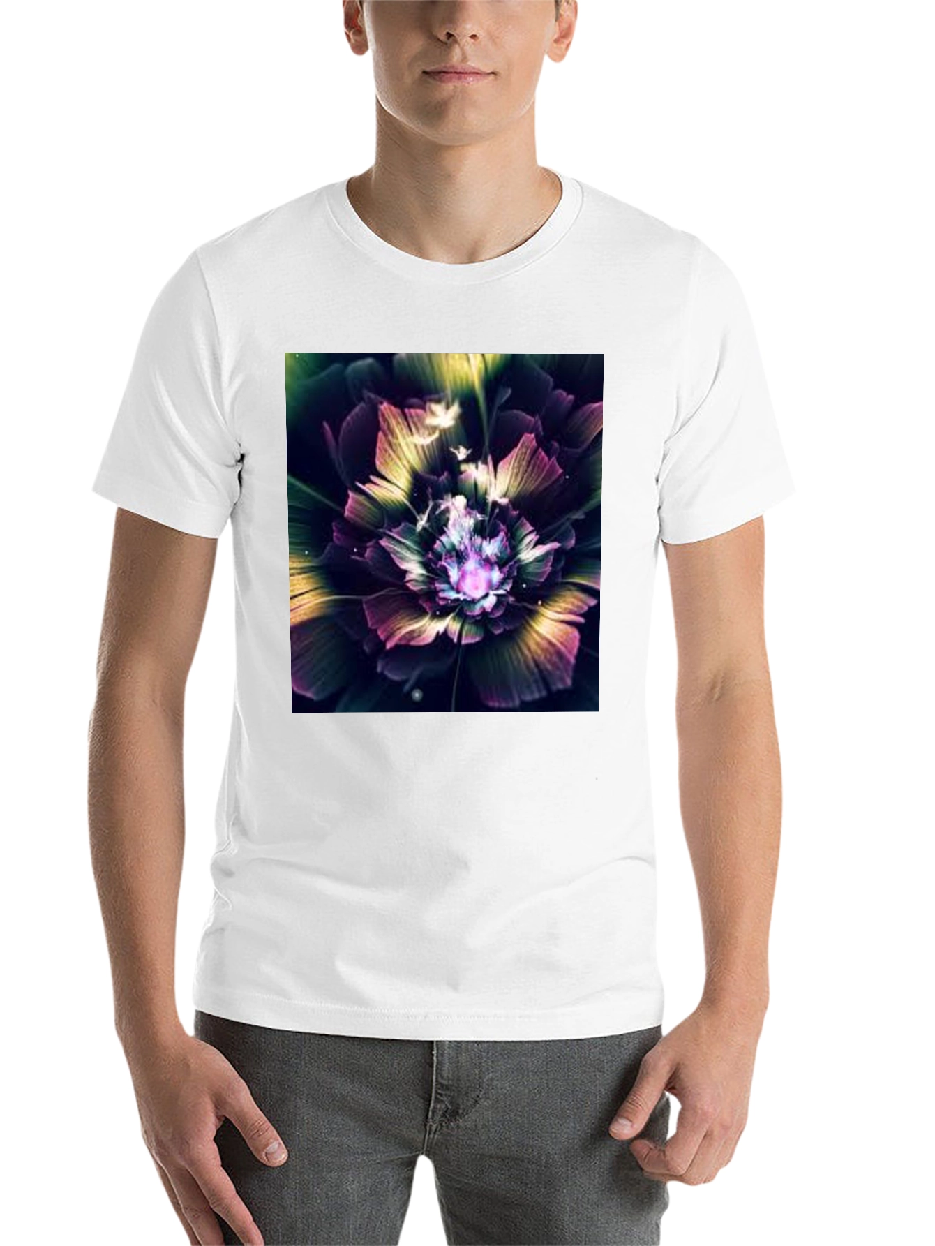 Black Floral Fantasy Black Tee view 14