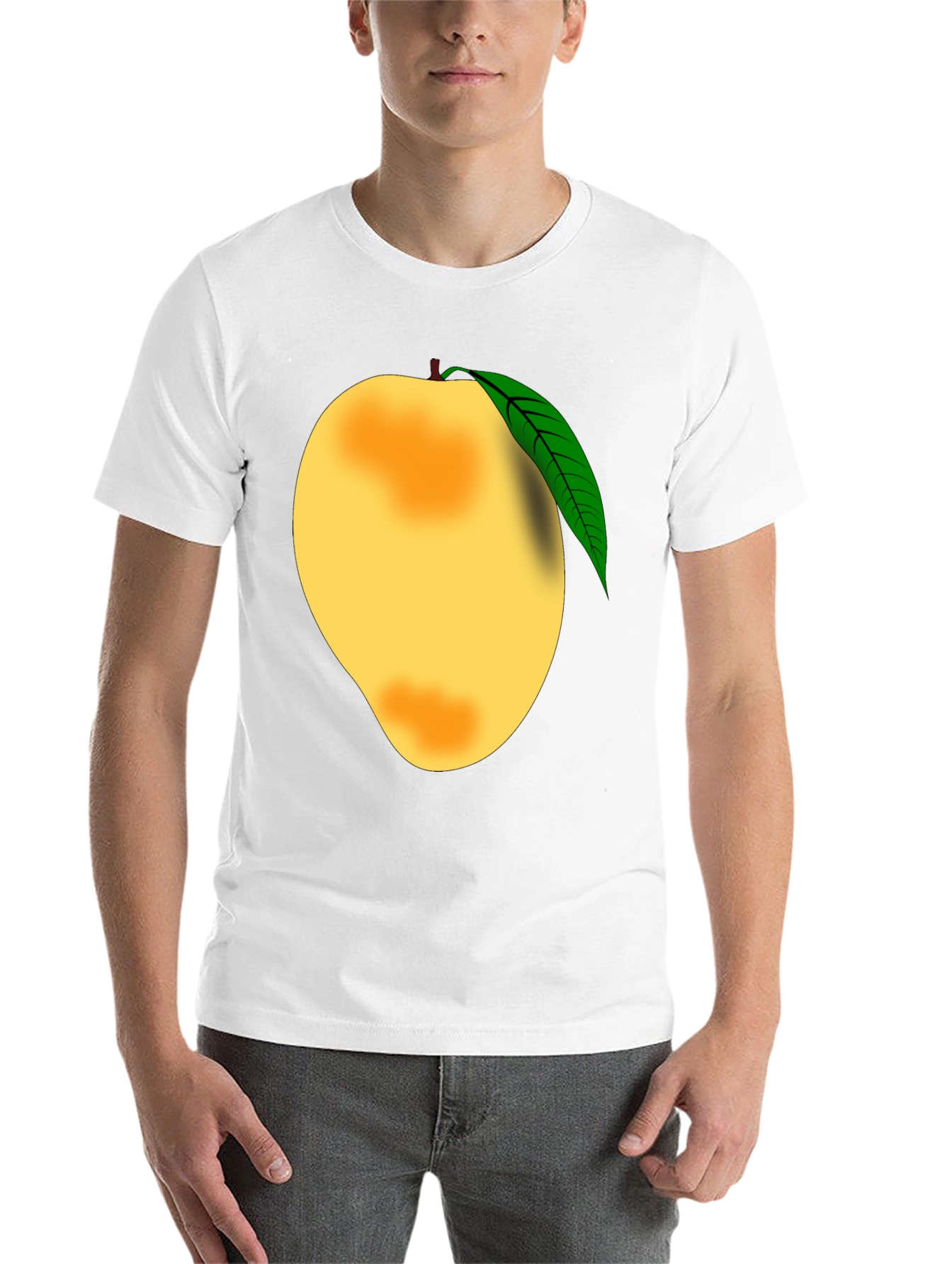 Black Mango Graphic Tee - Fruit Lover's Black T-Shirt view 14