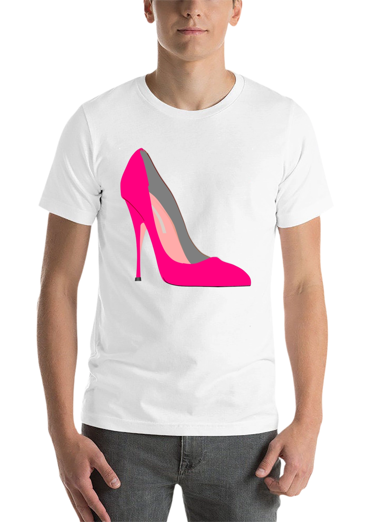 Black Hot Pink High Heel Graphic Tee view 14