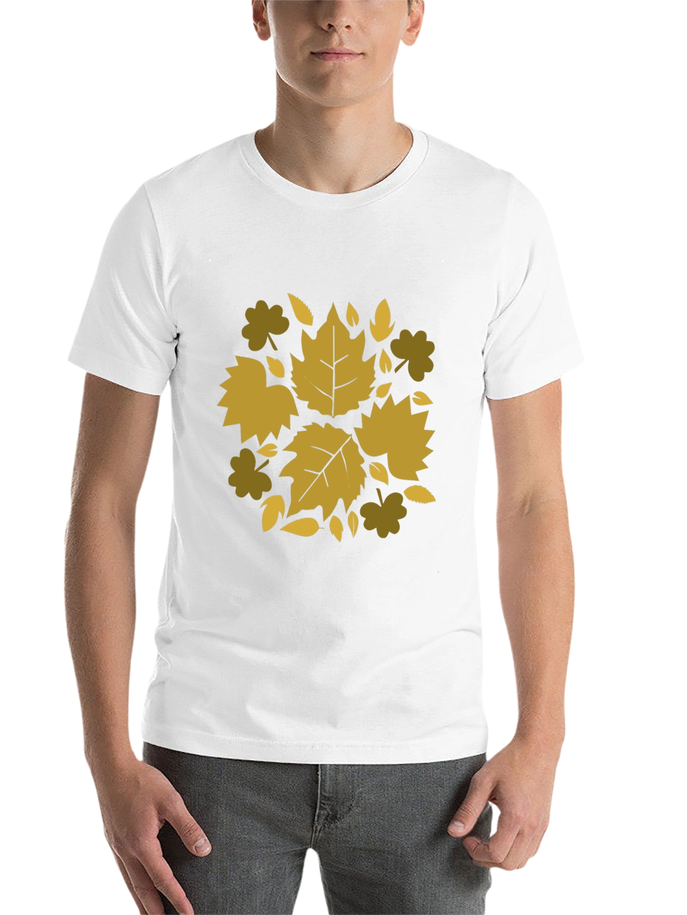 Black Autumn Leaf Graphic Tee - Stylish Comfort view 14