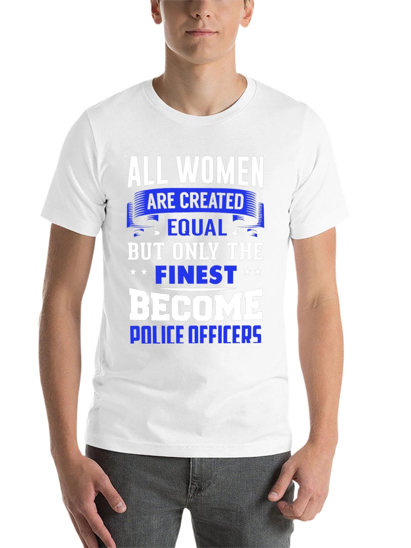 All Women Are Created Equal T-Shirt - Police Officer Gift - 14
