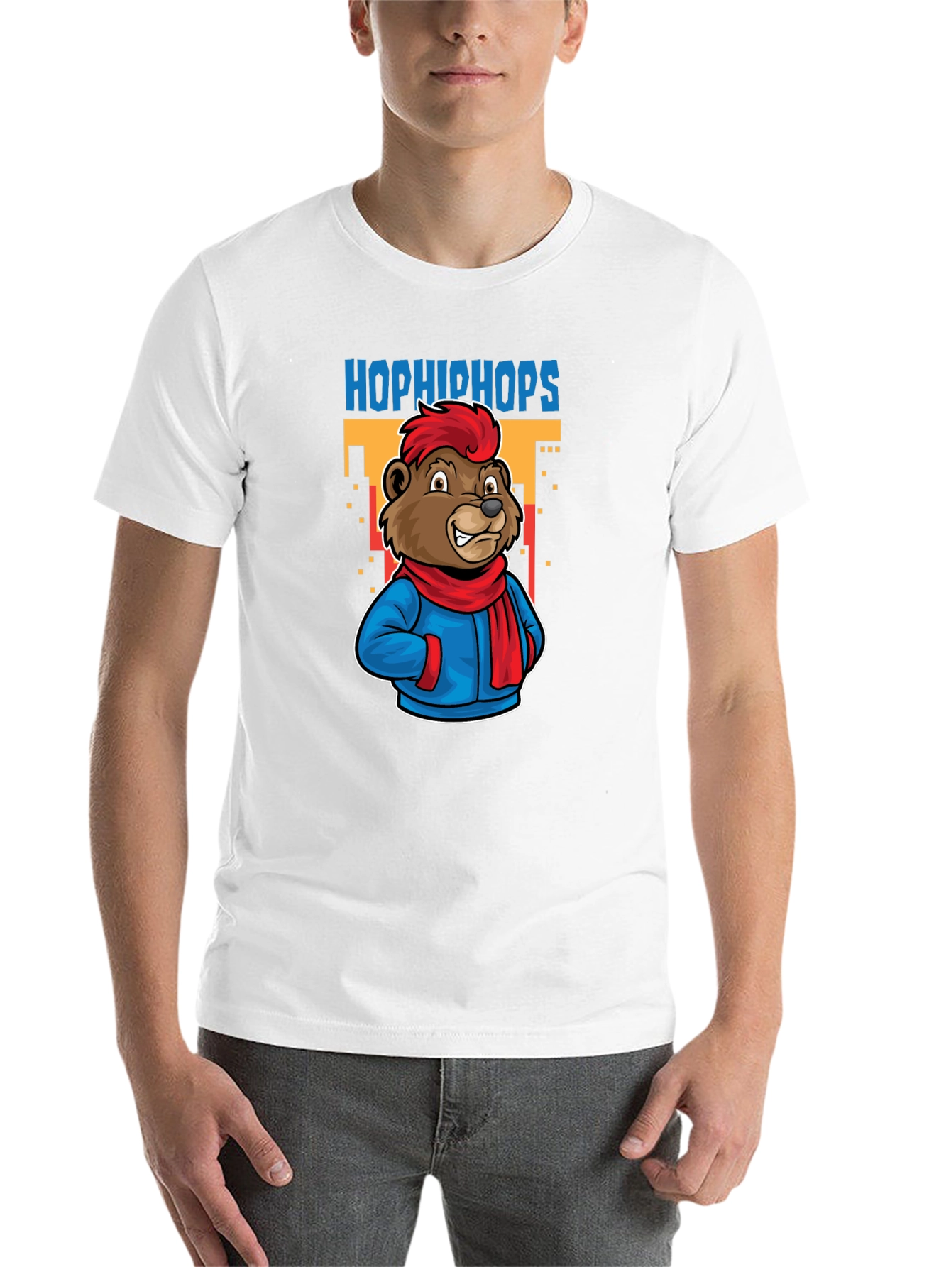 Black Hop Hip Hops Bear T-Shirt - Urban Cartoon Style view 14