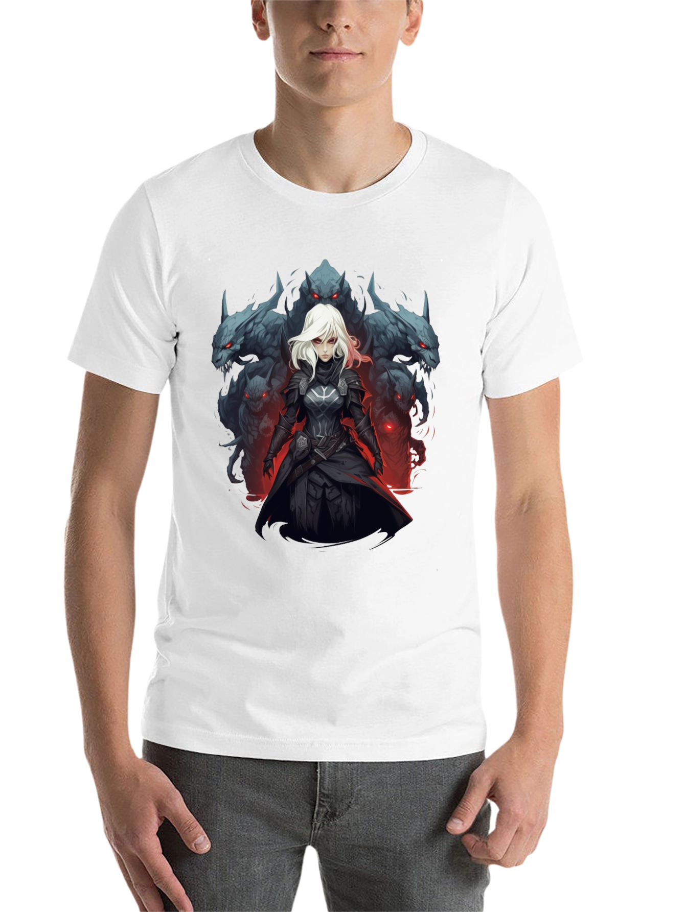 Black Warrior Woman & Wolves Graphic Tee view 14