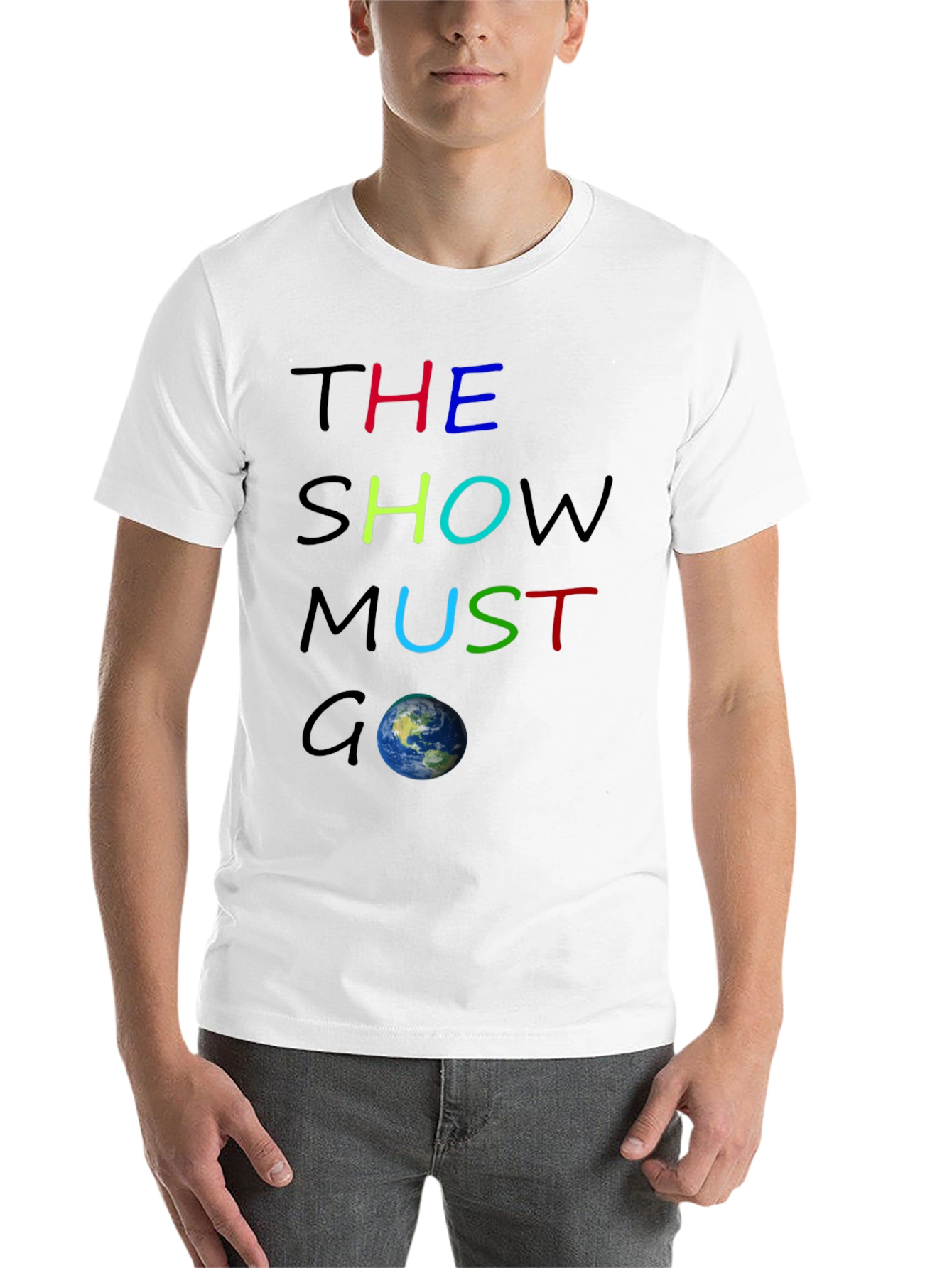 Black The Show Must Go On Graphic Tee view 14